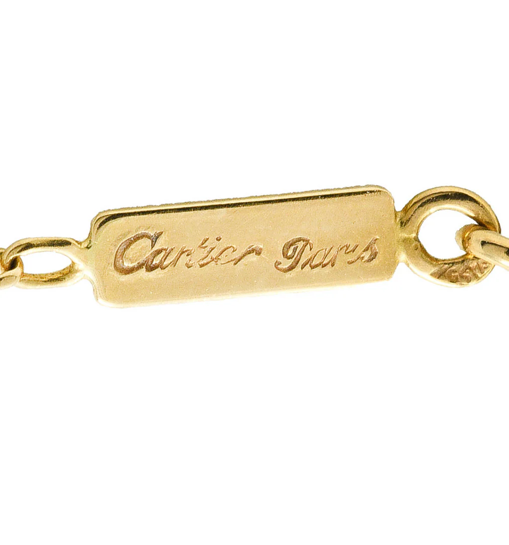 Cartier Paris 0.55 CTW Diamond French 18 Karat Gold Horseshoe Station Necklace - Image 8