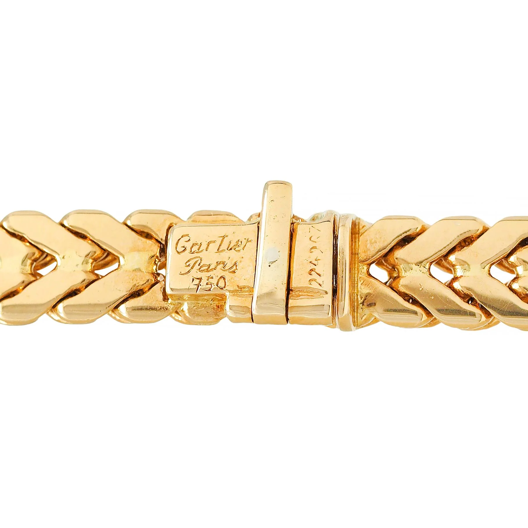 Cartier Paris Georges L'Enfant 3.45 CTW Diamond 18 Karat Yellow Gold Vintage Agrafe Collar Necklace - Image 9