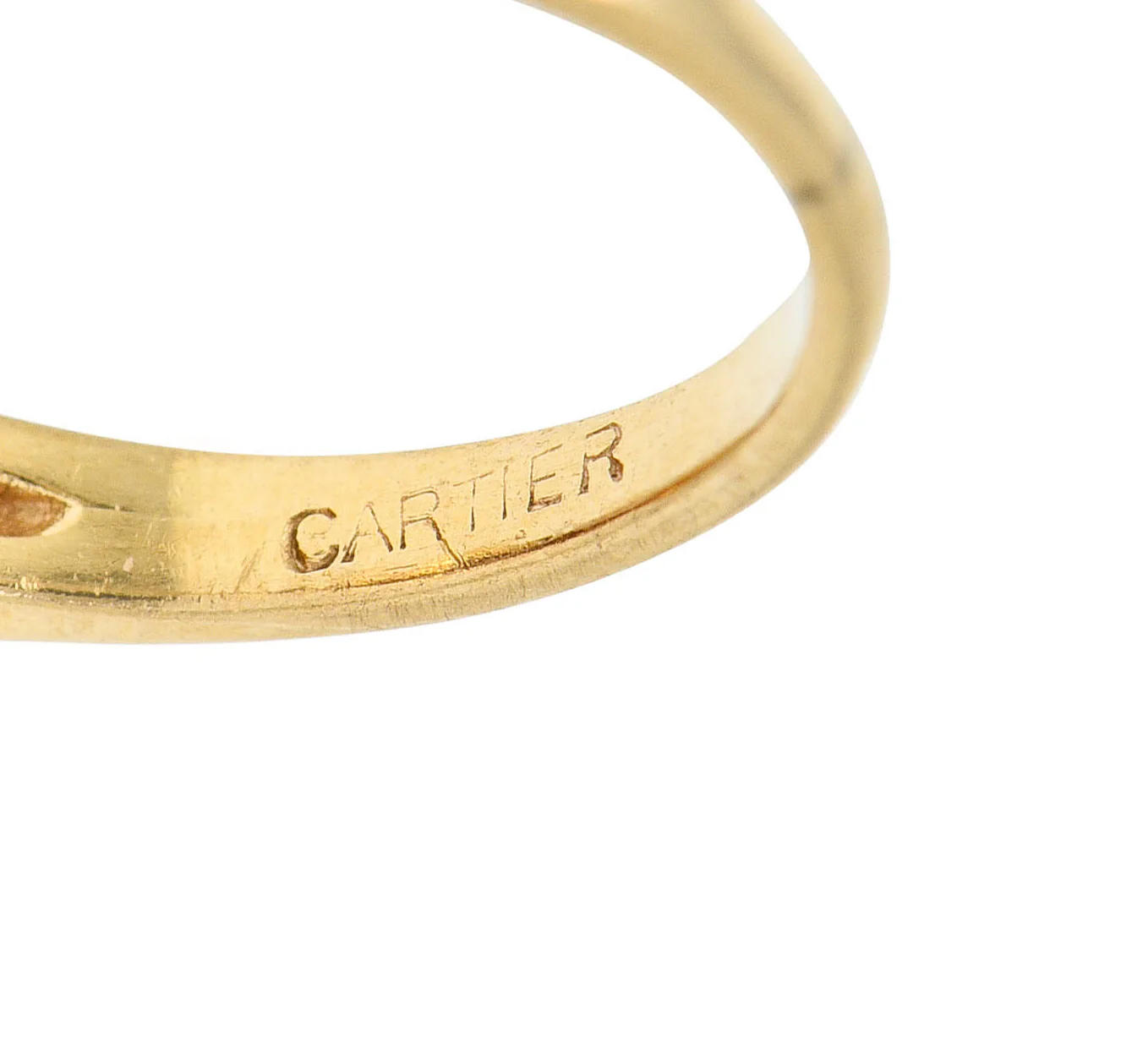 Cartier Retro Citrine Ruby 14 Karat Gold Gemstone Ring - Image 11