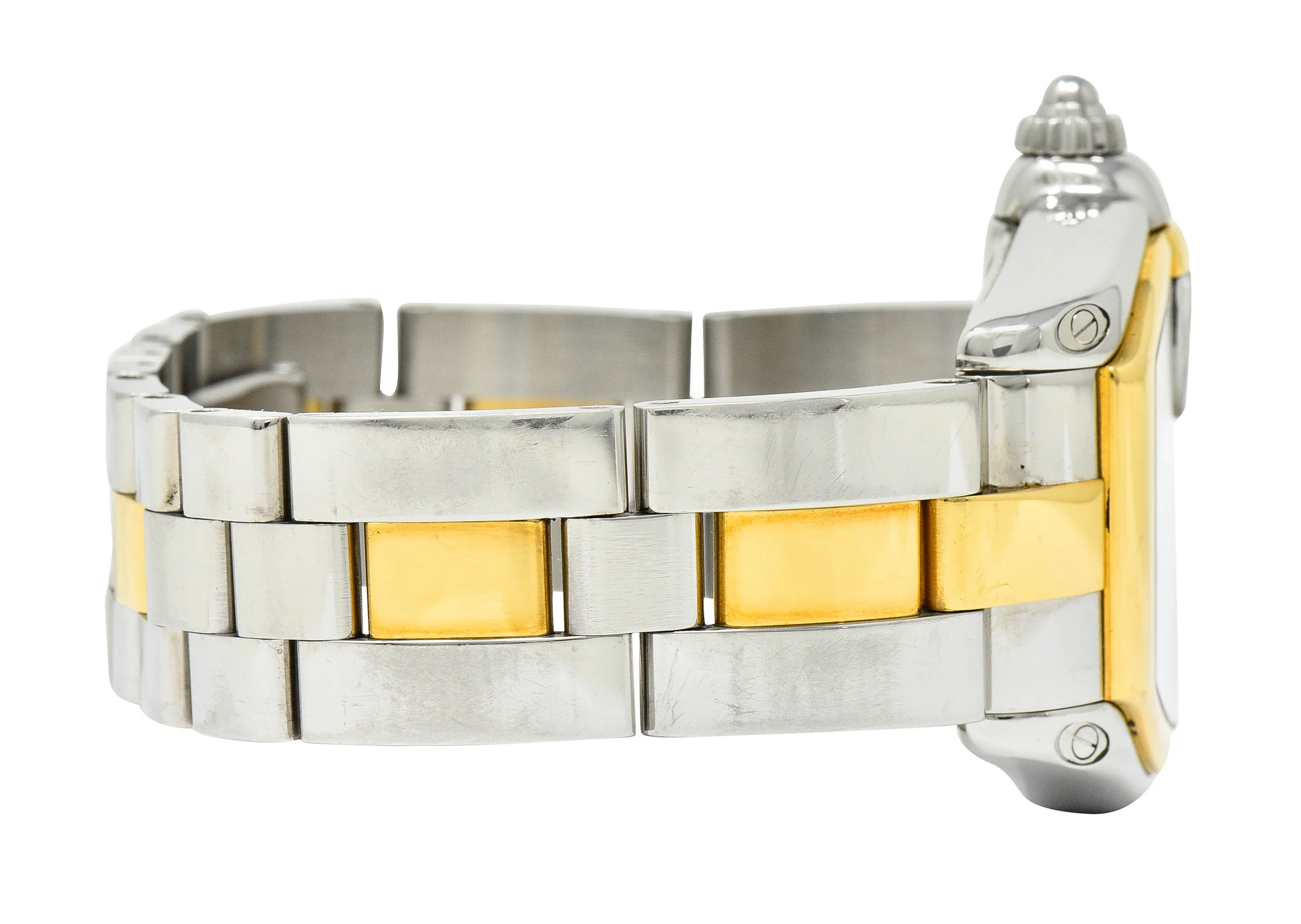 Cartier Roadster Unisex Large Two-Tone 18K Gold Automatic Silver Dial Men's Watch 2510 - Image 4