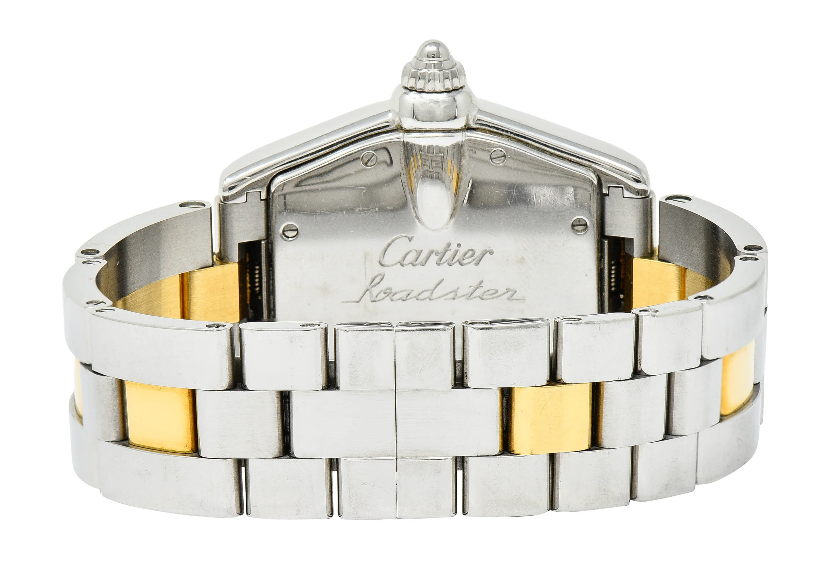 Cartier Roadster Unisex Large Two-Tone 18K Gold Automatic Silver Dial Men's Watch 2510 - Image 5