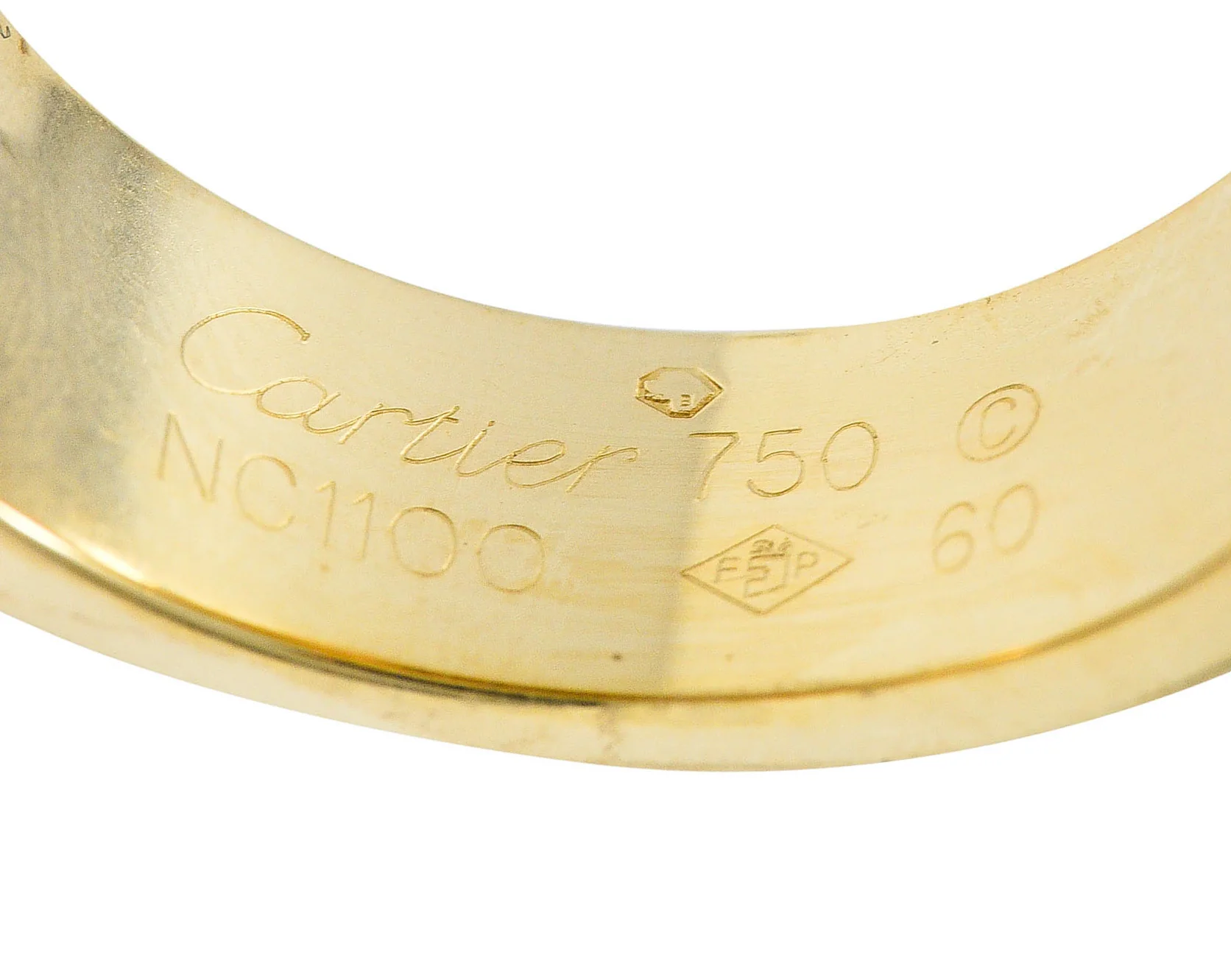 Cartier Tiger's Eye 18 Karat Gold Men's Cushion Santos Dumont Ring - Image 7