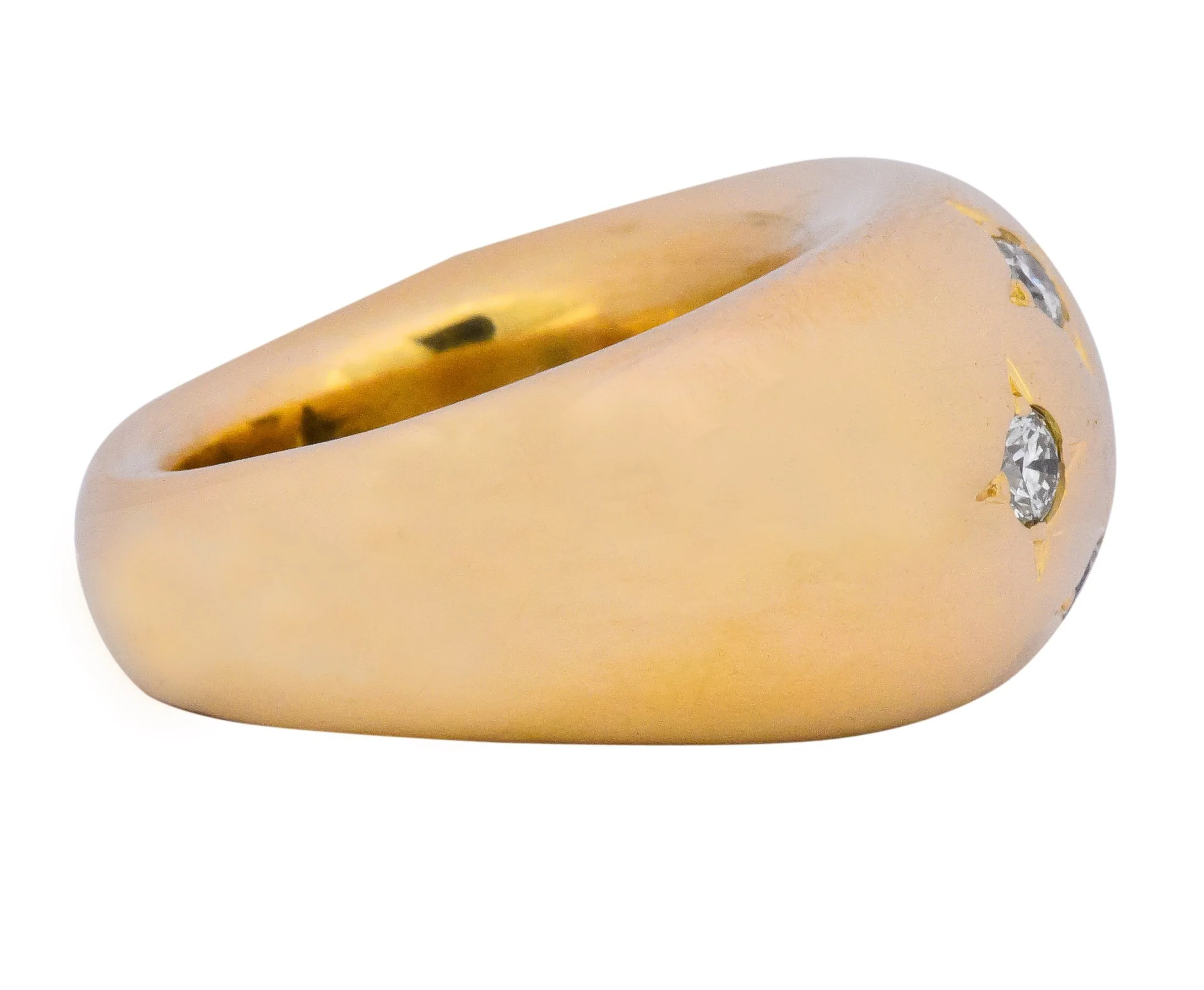 Chaumet Vintage 0.45 CTW Diamond 18 Karat Gold French Bombay Ring - Image 3