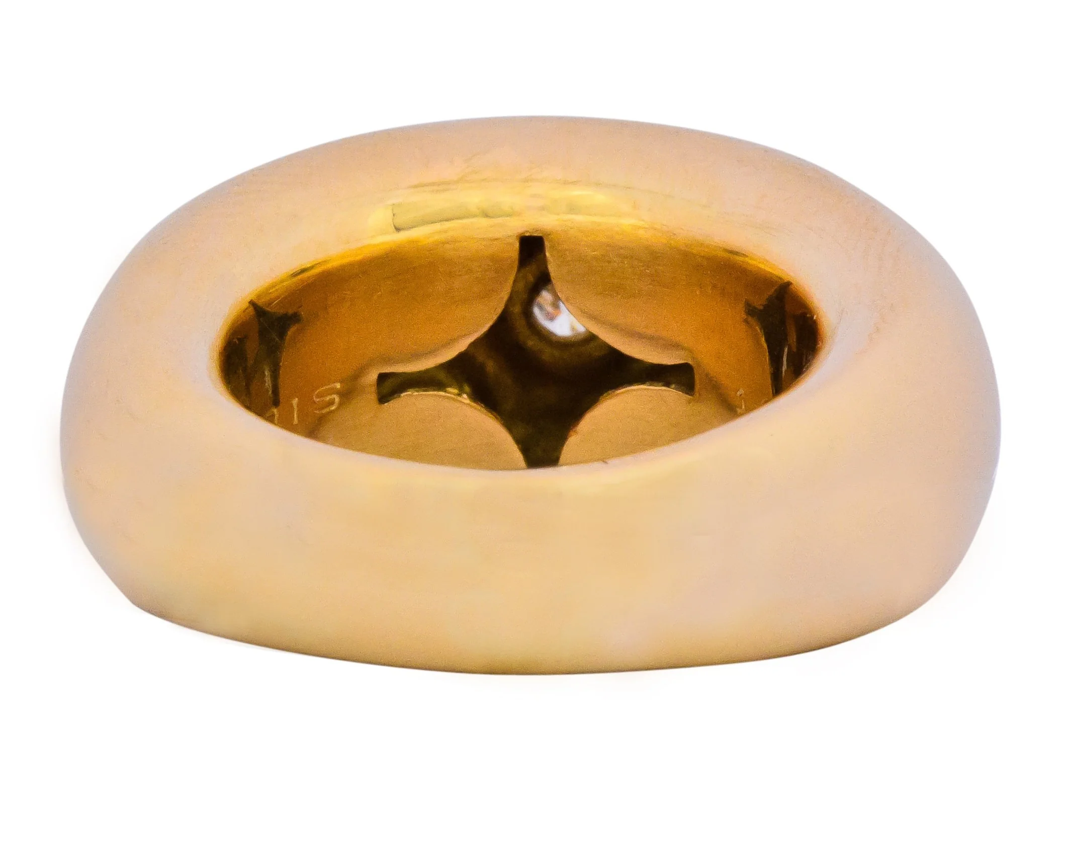 Chaumet Vintage 0.45 CTW Diamond 18 Karat Gold French Bombay Ring - Image 4