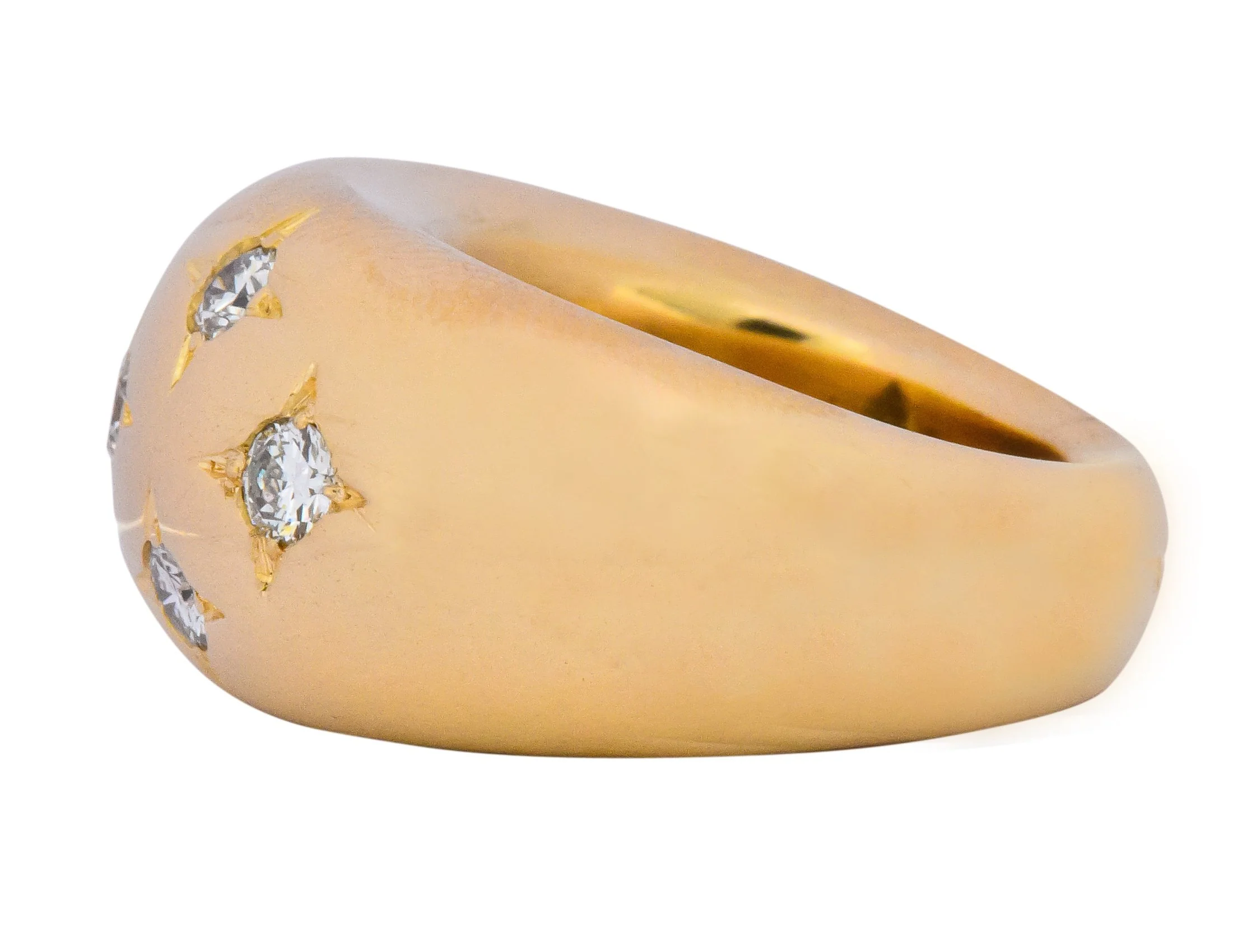 Chaumet Vintage 0.45 CTW Diamond 18 Karat Gold French Bombay Ring - Image 5