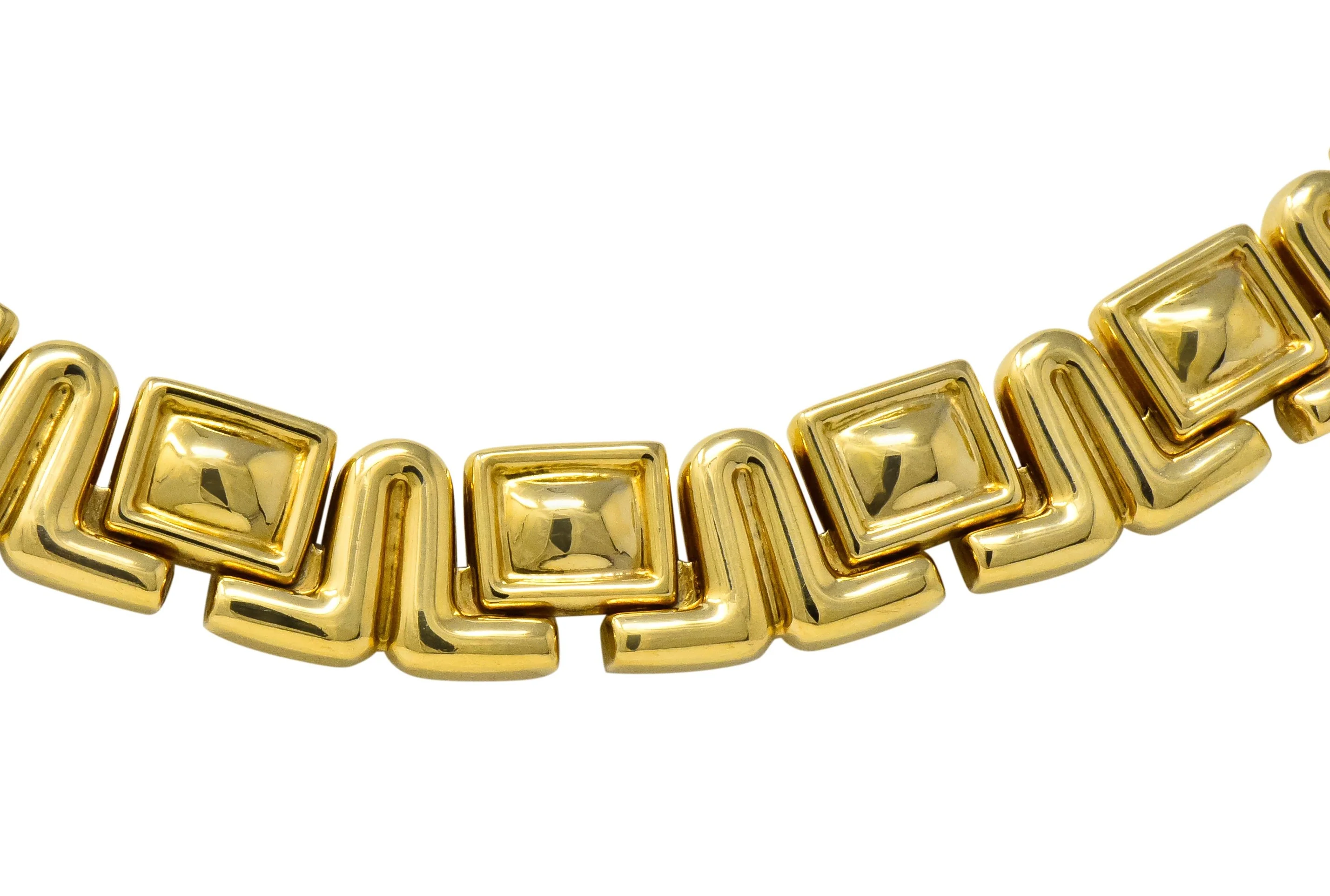 Chiampesan Modernist 0.85 CTW Diamond 18 Karat Two-Tone Gold Collar Necklace - Image 8