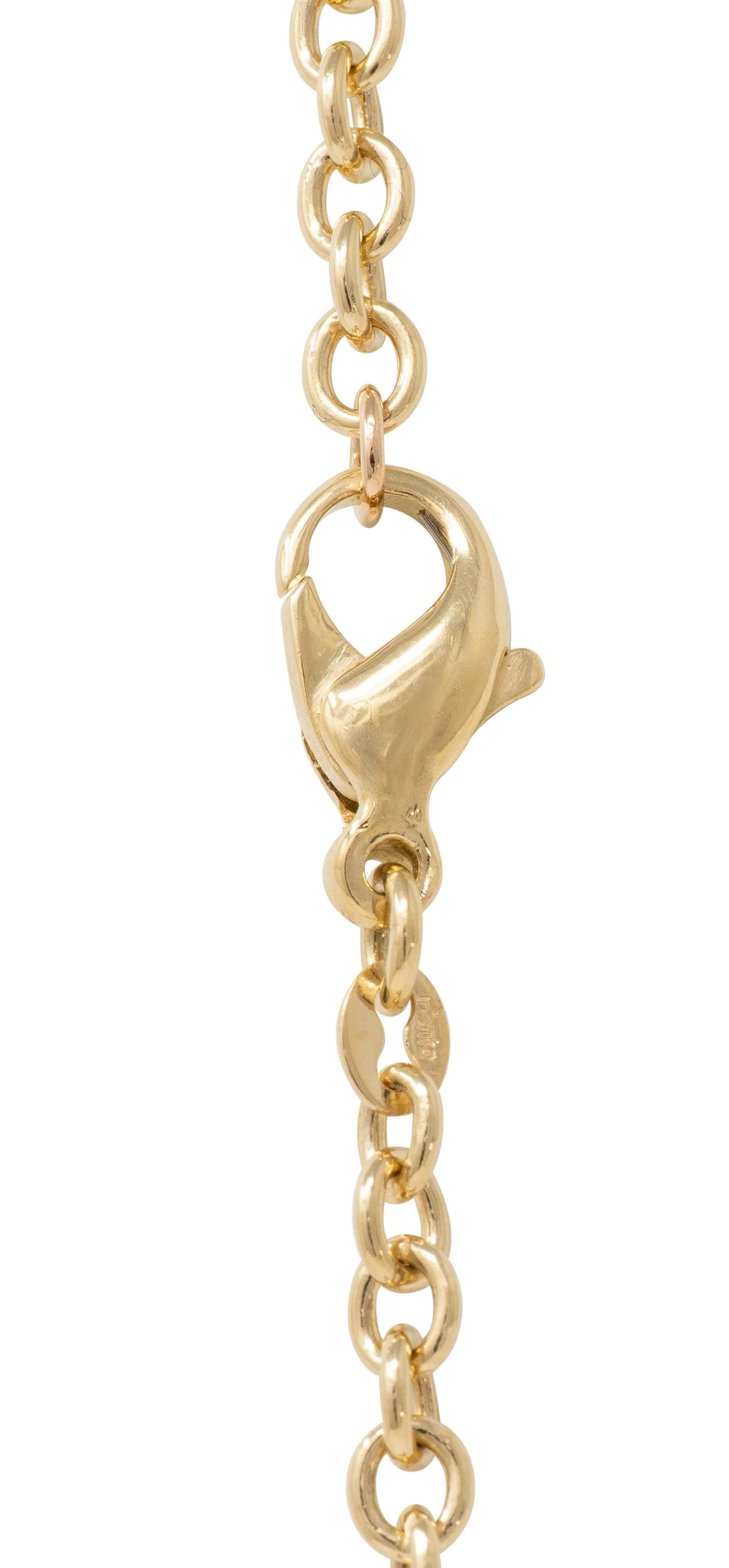 Citrine Tsavorite Garnet Diamond 18 Karat Yellow Gold Contemporary Lizard Pendant Necklace - Image 7