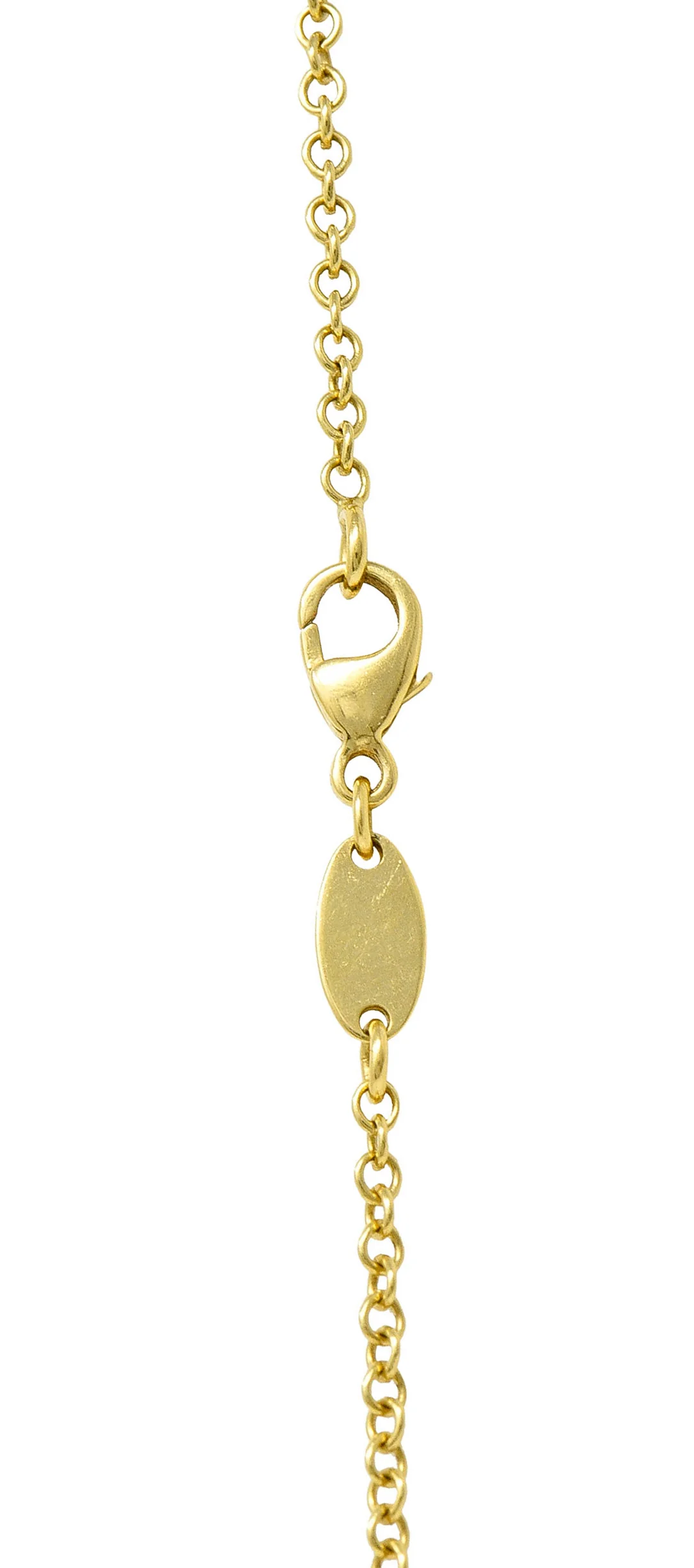 Citrine Garnet Amethyst Multi-Gem 18 Karat Gold Gemstone Station Long Chain Necklace - Image 6
