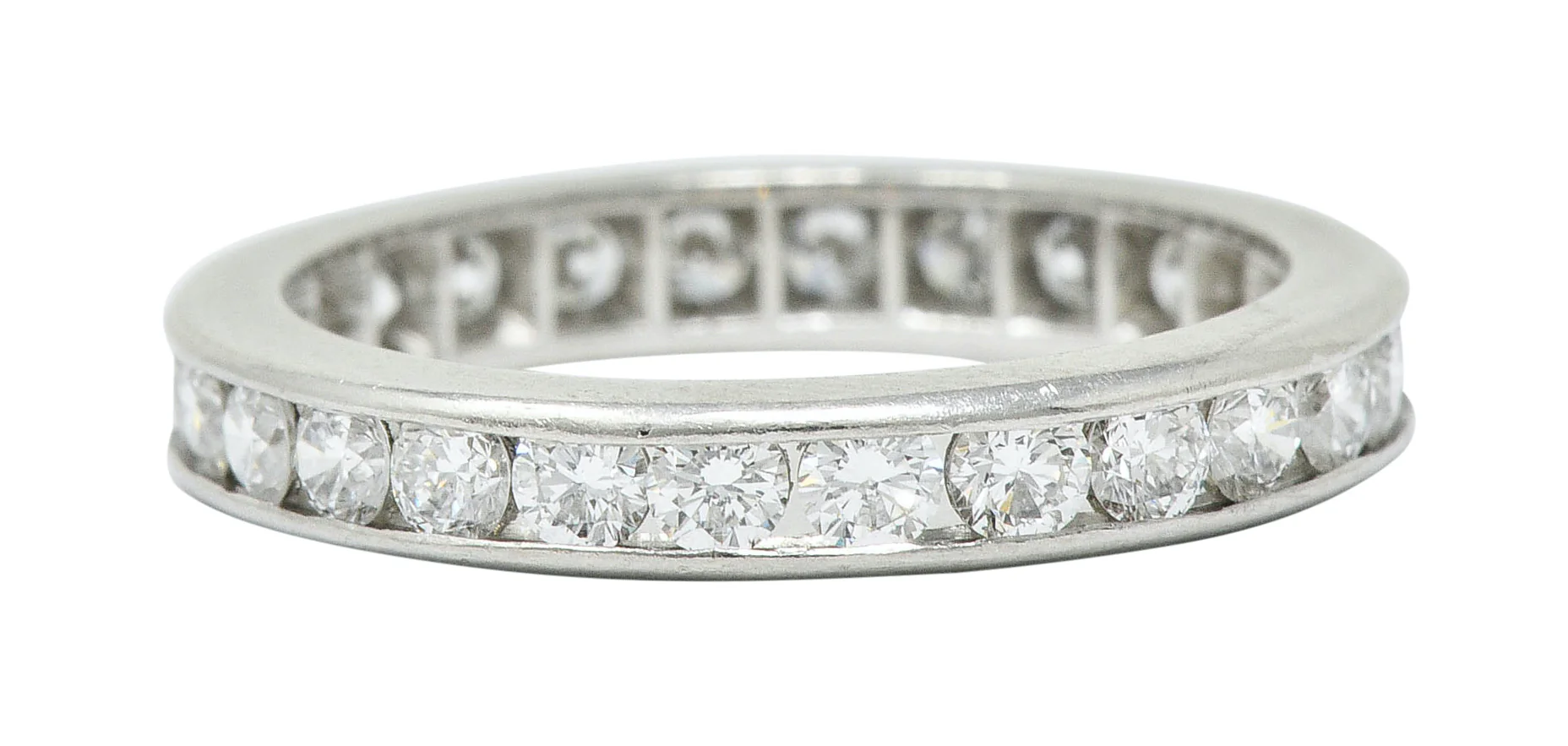 Classic 0.78 CTW Diamond Platinum Eternity Band Stack Ring - Image 2