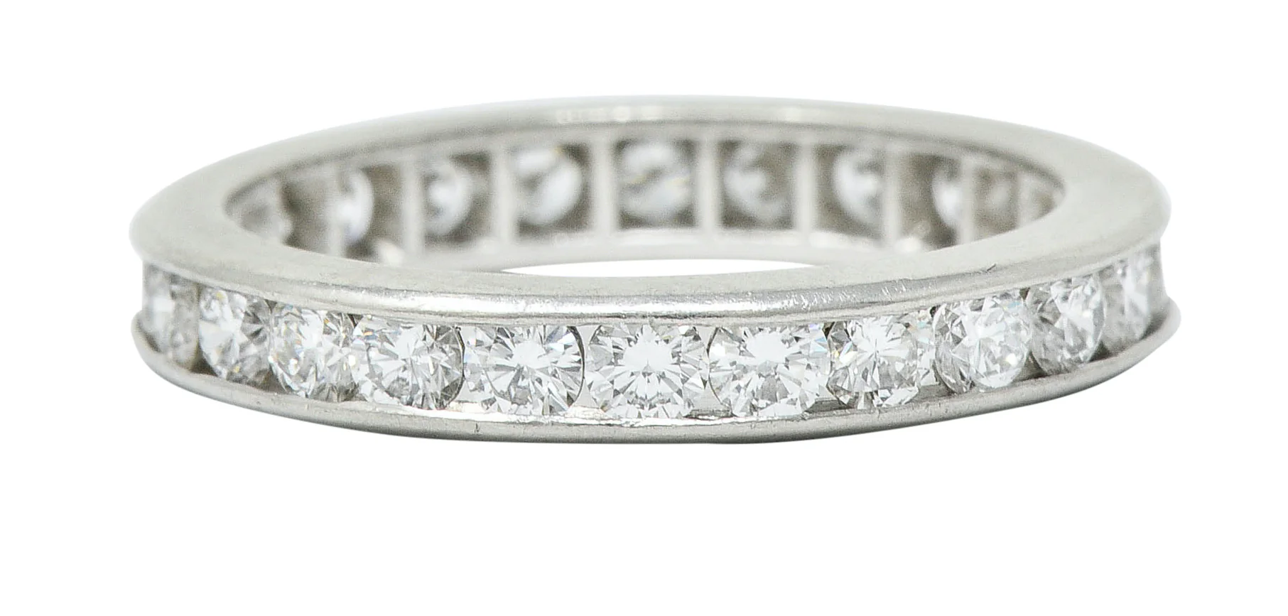 Classic 0.78 CTW Diamond Platinum Eternity Band Stack Ring - Image 3