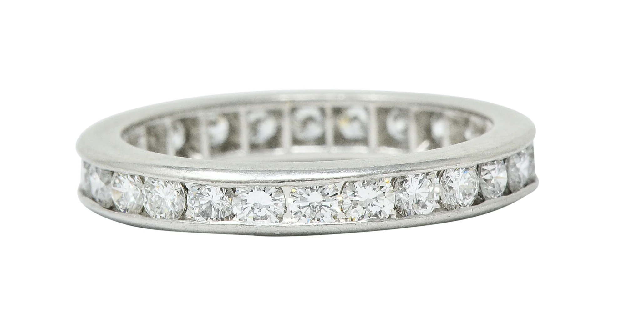 Classic 0.78 CTW Diamond Platinum Eternity Band Stack Ring - Image 4