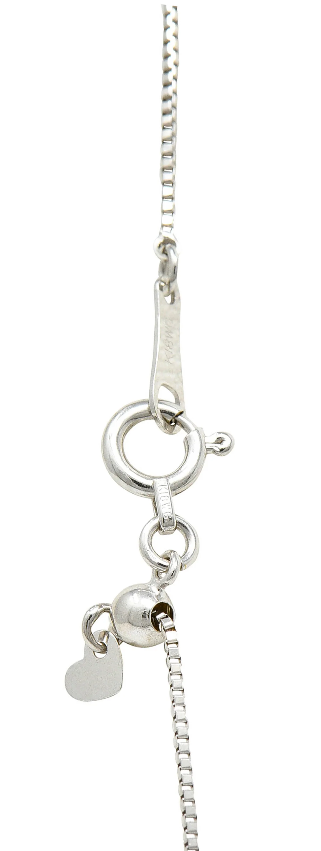 Cluster 7.19 CTW Aquamarine Diamond 14 Karat White Gold Pendant Necklace - Image 8