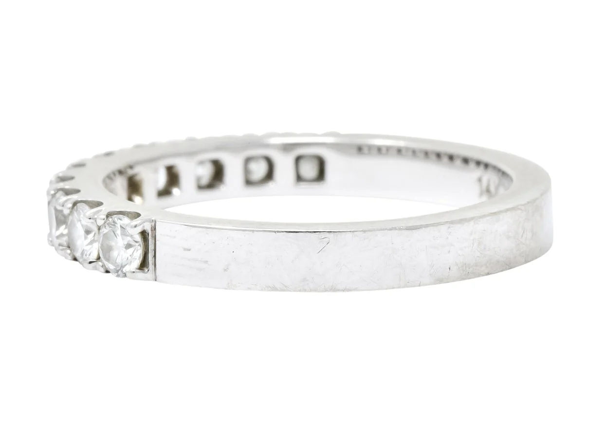 Coast 1990's 0.50 CTW 14 Karat White Gold Band Ring - Image 5
