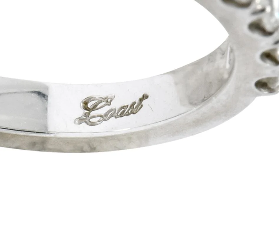 Coast 1990's 0.50 CTW 14 Karat White Gold Band Ring - Image 7