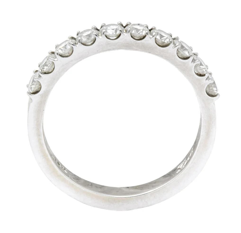 Coast 1990's 0.50 CTW 14 Karat White Gold Band Ring - Image 8