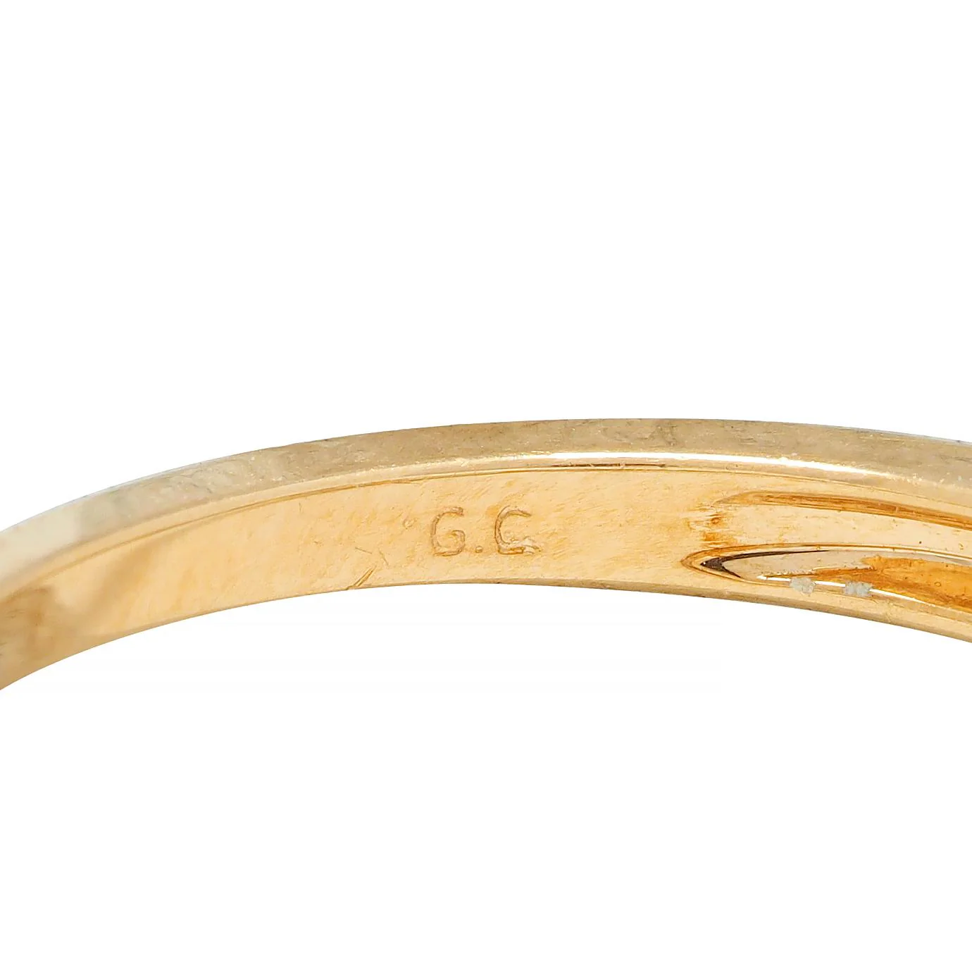 Contemporary 0.44 CTW Princess Cut Diamond 14 Karat Yellow Gold Band Ring - Image 12