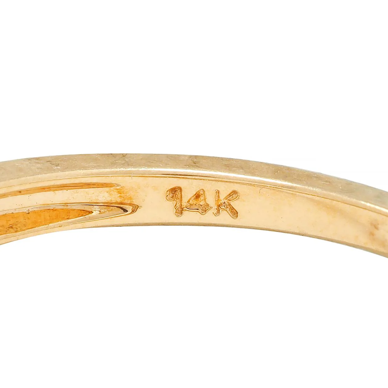 Contemporary 0.44 CTW Princess Cut Diamond 14 Karat Yellow Gold Band Ring - Image 8