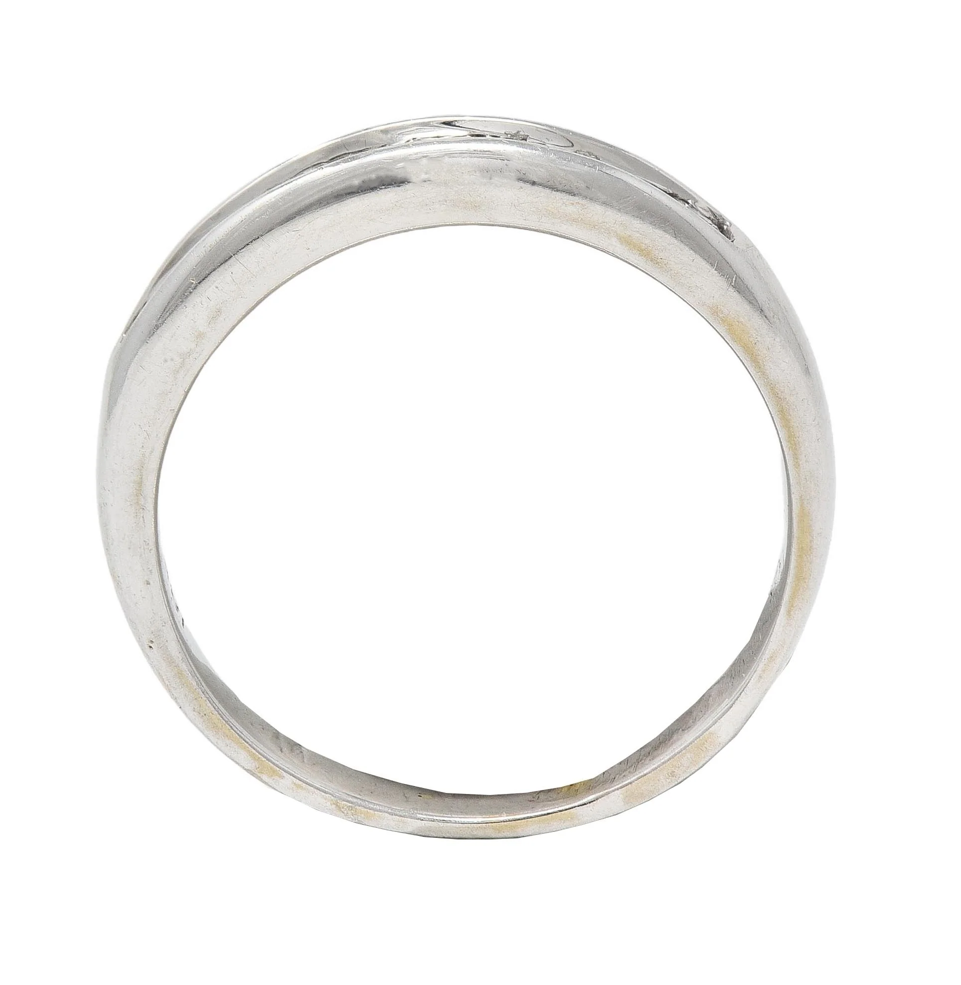 Contemporary 0.45 CTW Diamond 18 Karat White Gold Channel Band Ring - Image 11