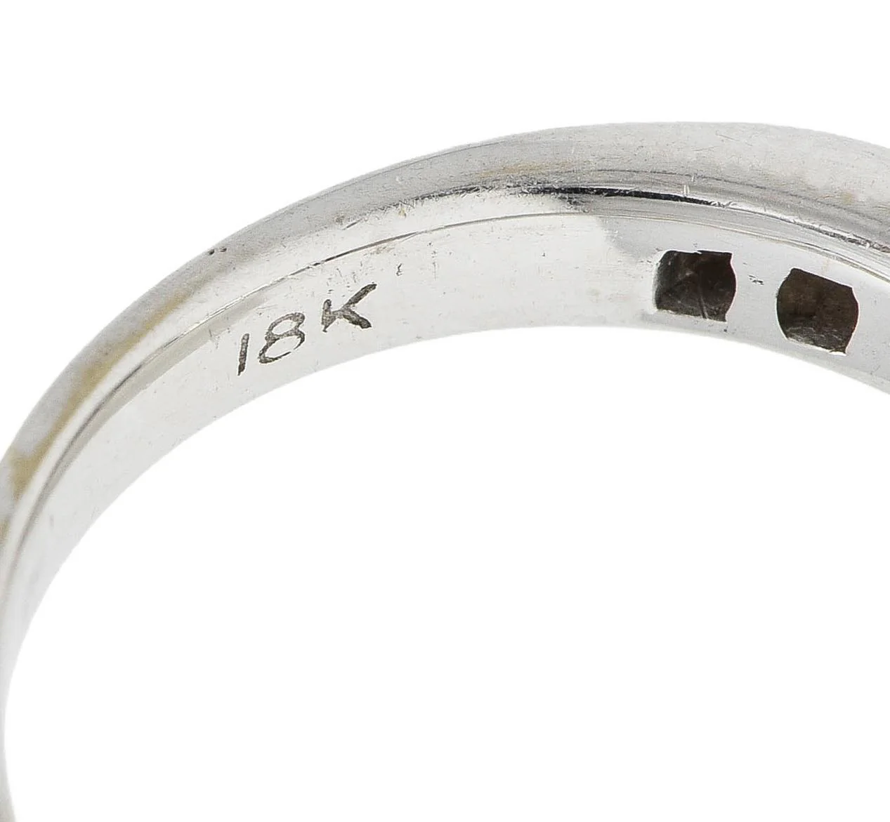 Contemporary 0.45 CTW Diamond 18 Karat White Gold Channel Band Ring - Image 7