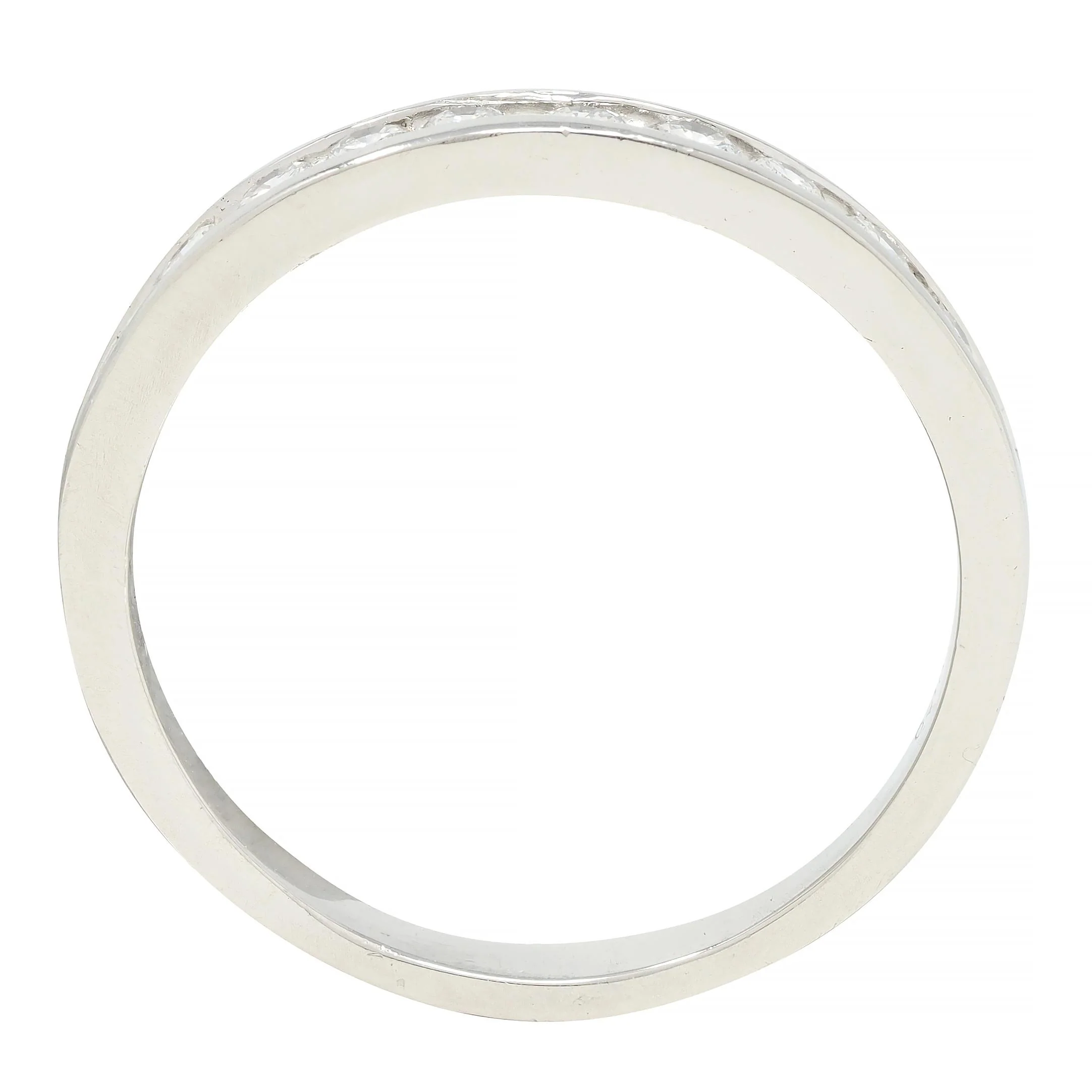 Contemporary 0.46 CTW Diamond Platinum Channel Band Ring - Image 10