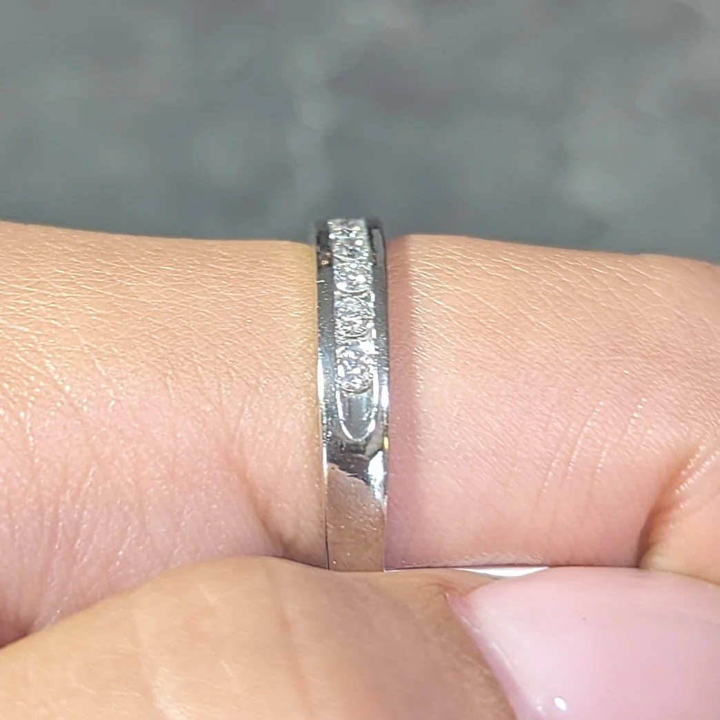 Contemporary 0.46 CTW Diamond Platinum Channel Band Ring - Image 15
