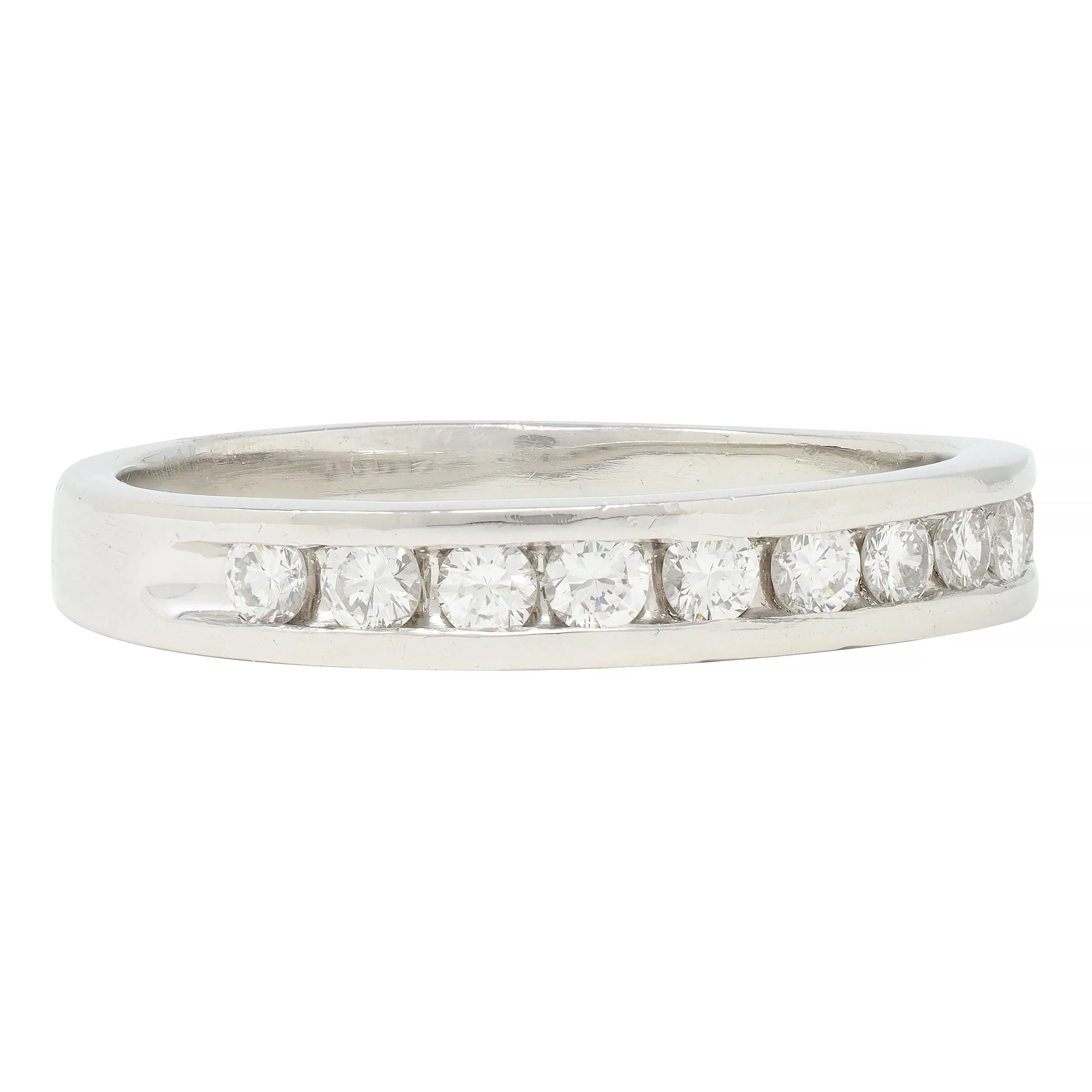 Contemporary 0.46 CTW Diamond Platinum Channel Band Ring - Image 3