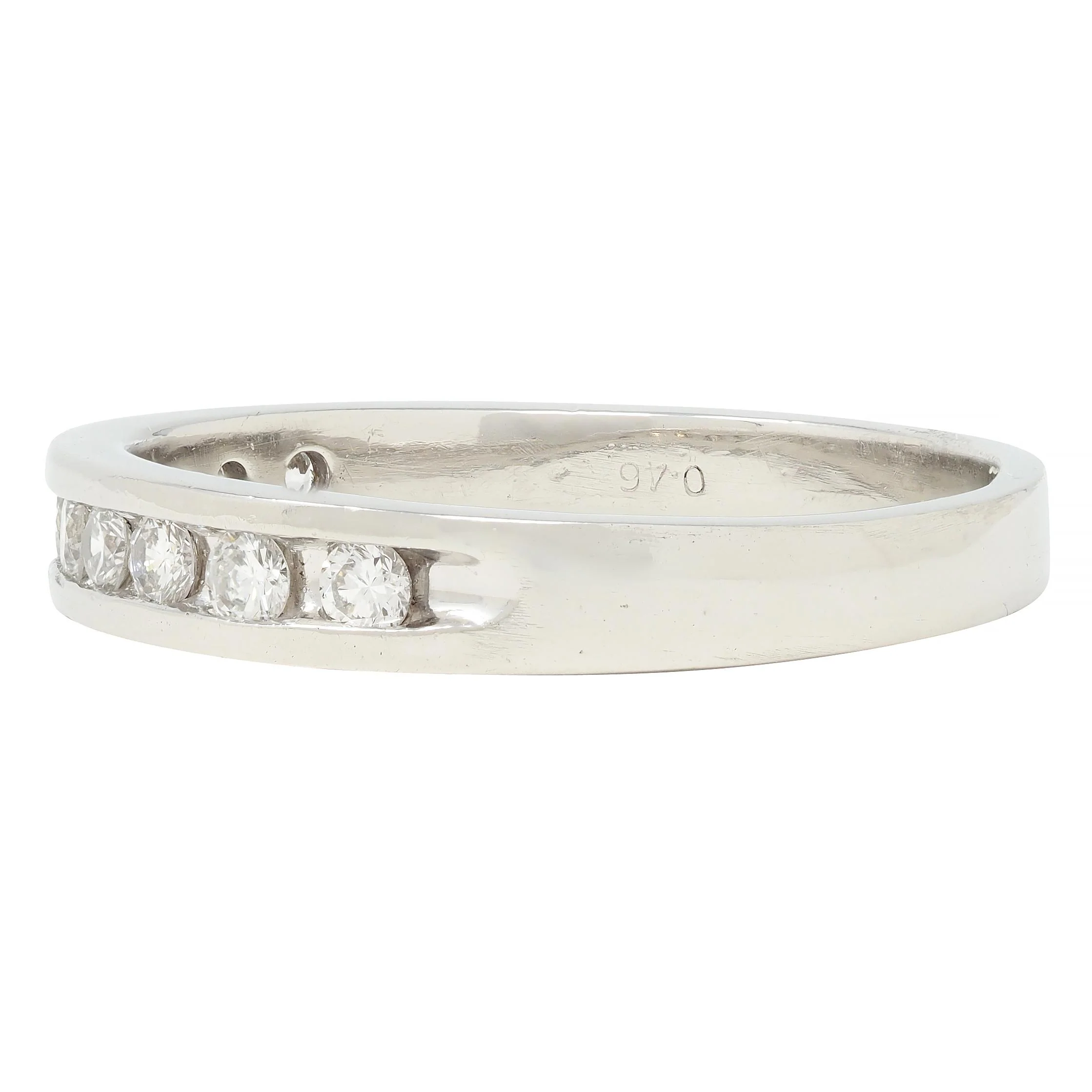 Contemporary 0.46 CTW Diamond Platinum Channel Band Ring - Image 6