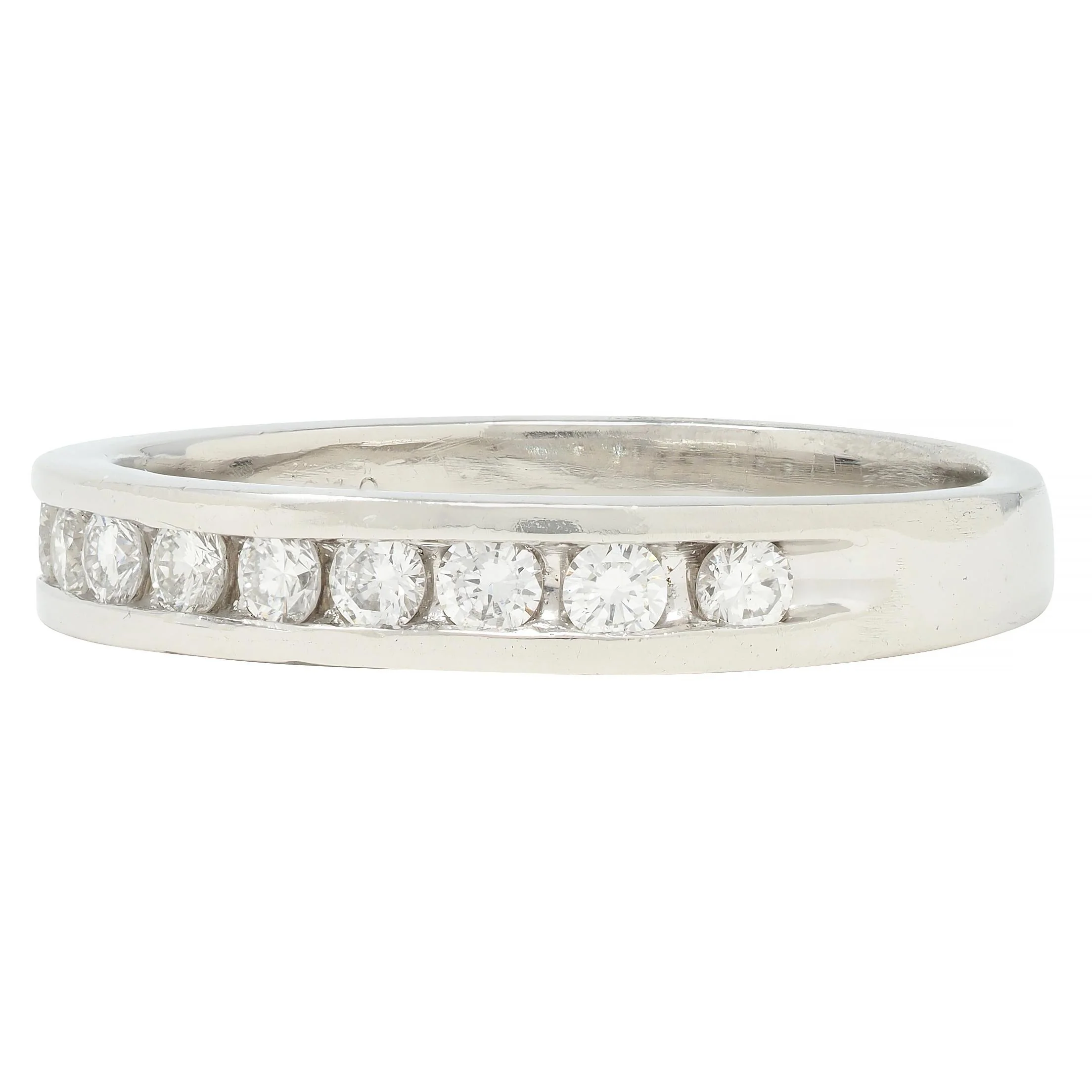 Contemporary 0.46 CTW Diamond Platinum Channel Band Ring - Image 7