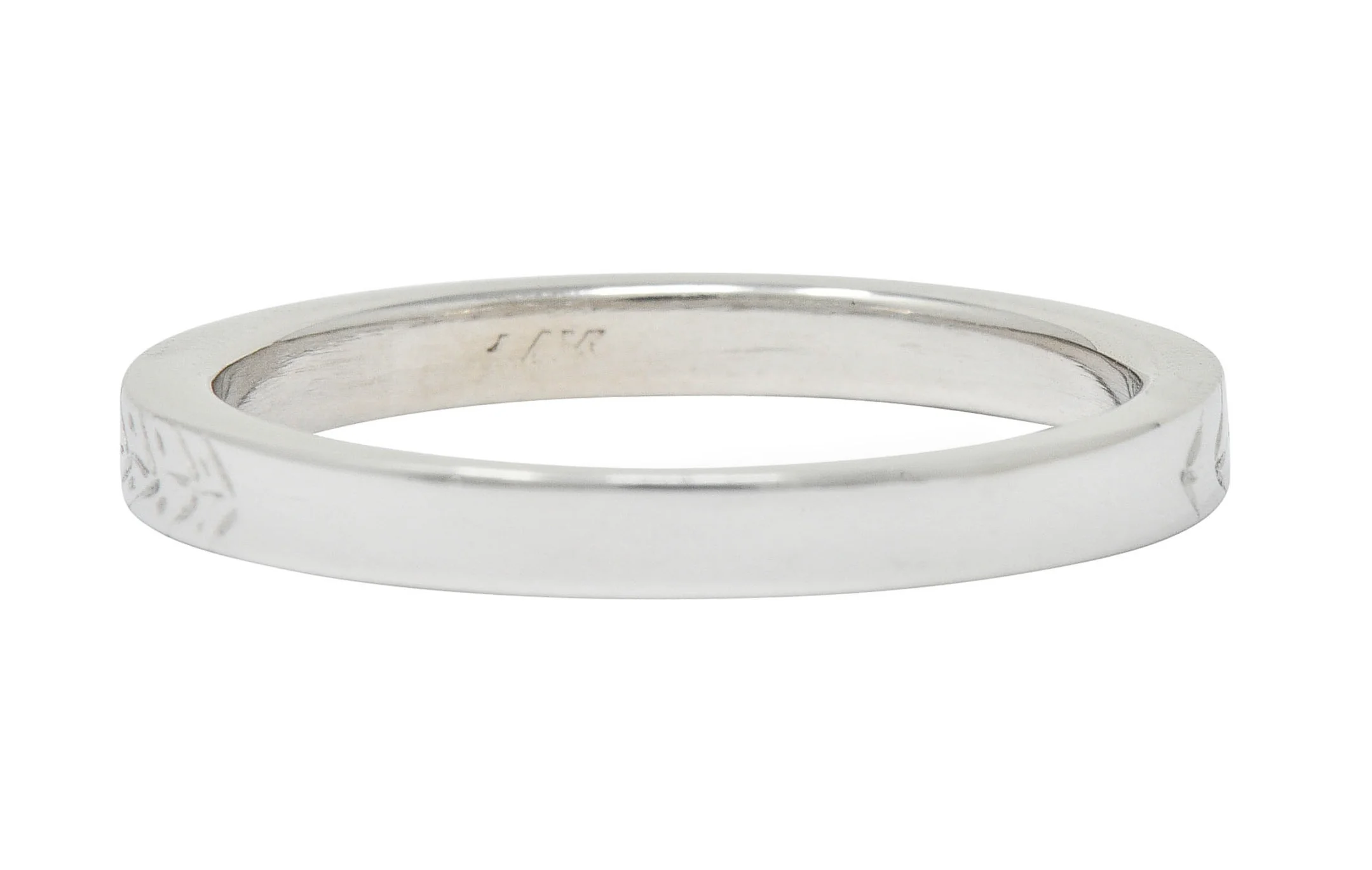 Contemporary 0.50 CTW Diamond 14 Karat Gold Foliate Stacking Band - Image 4