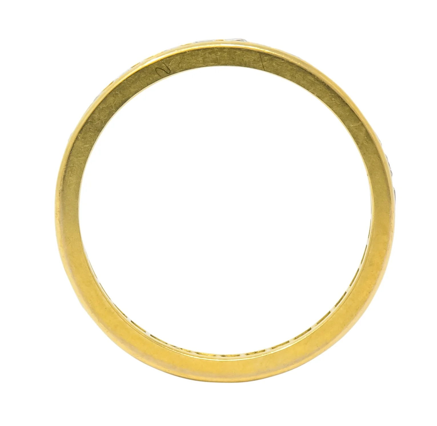 Contemporary 0.75 CTW Diamond 14 Karat Gold Eternity Band Stack Ring - Image 5