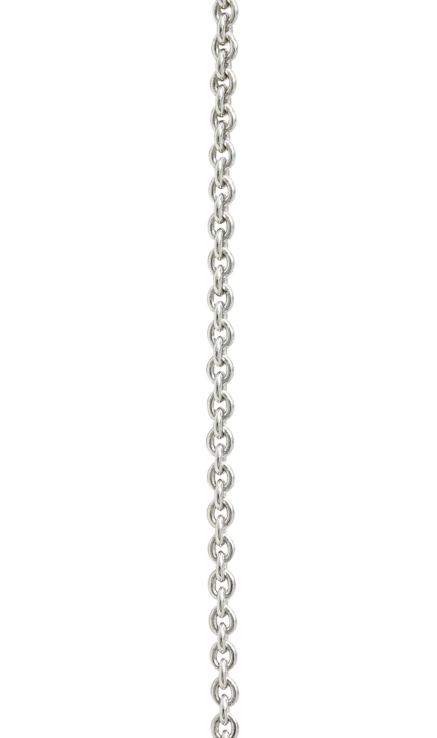 Contemporary 1.35 CTW Pear Cut Emerald Diamond 18 Karat White Gold Halo Pendant Necklace - Image 8