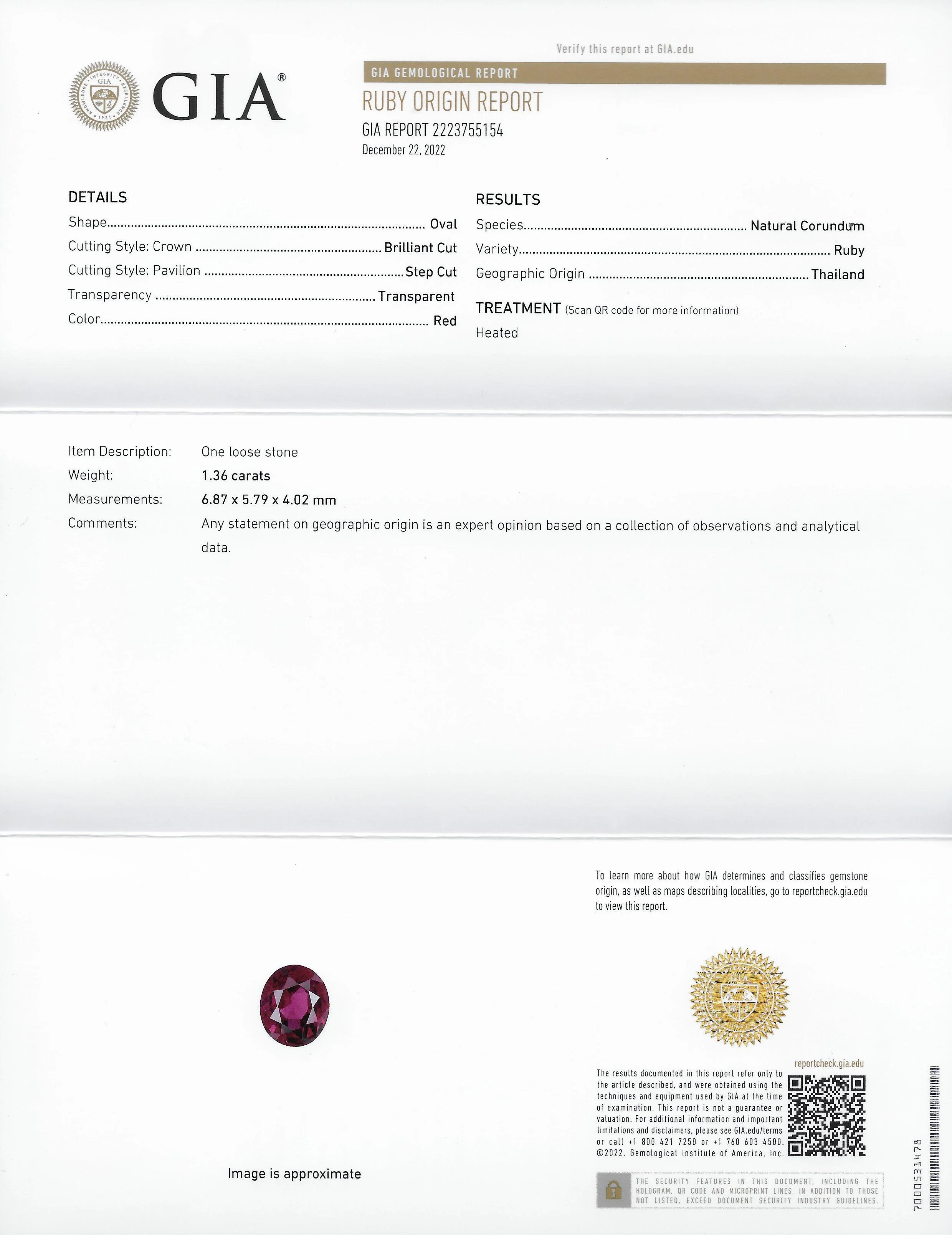 Contemporary 1.80 CTW Ruby Diamond 18 Karat White Gold Halo Ring GIA - Image 10