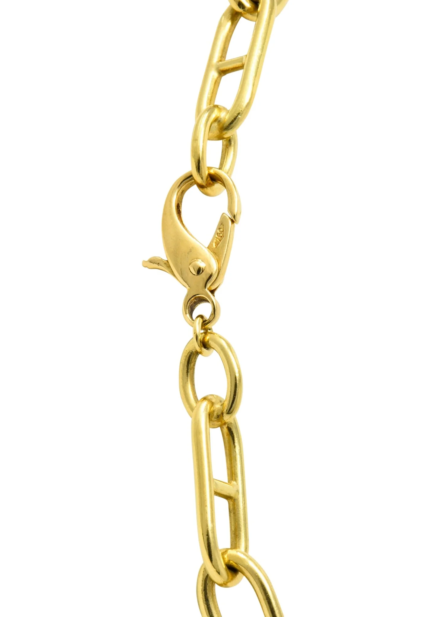Contemporary 18 Karat Gold Oval Link Chain Necklace - Image 5