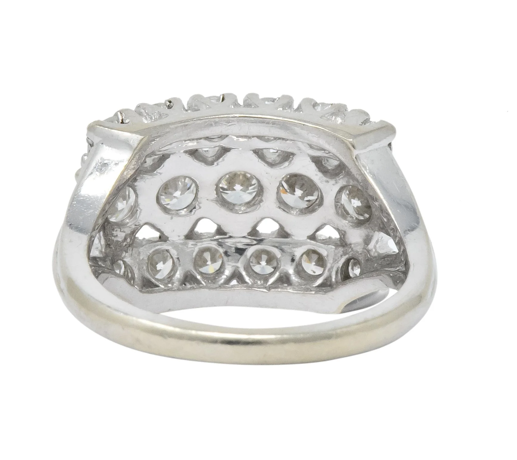 Contemporary 2.00 CTW Round Brilliant Diamond 14 Karat White Gold Cluster Ring - Image 4