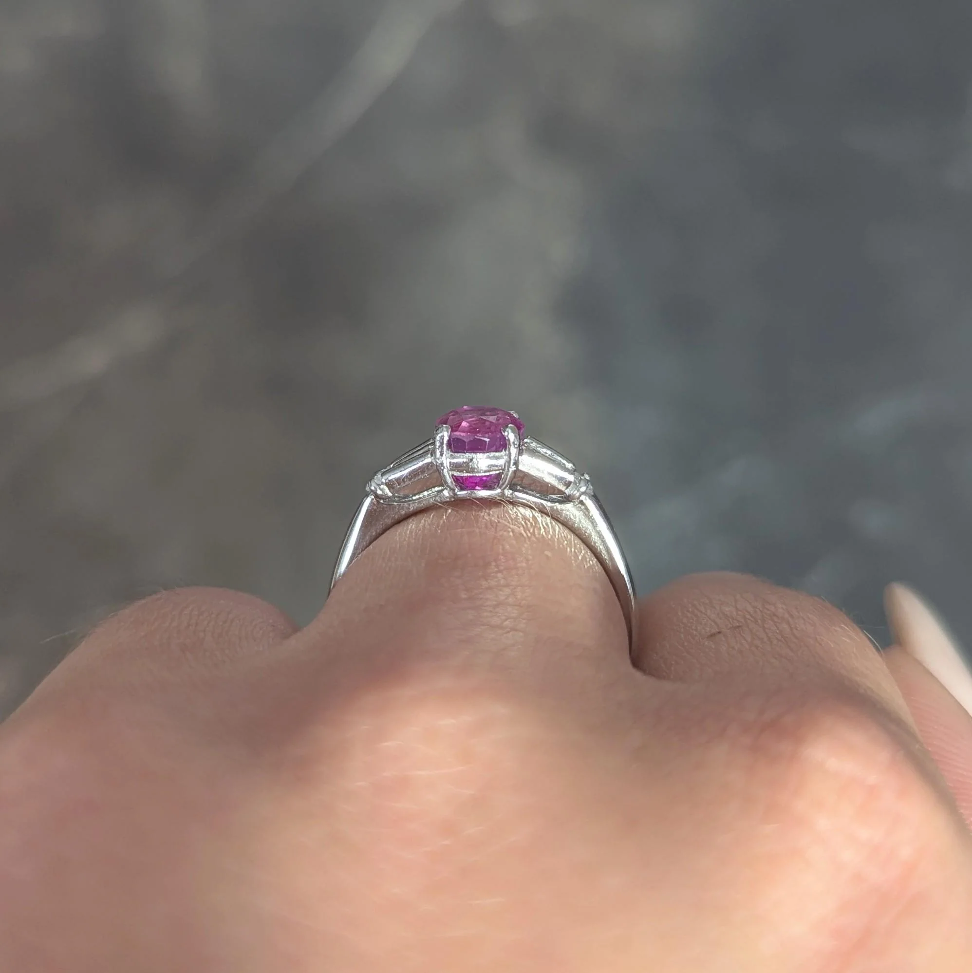Contemporary 2.23 CTW No Heat Burma Ruby Diamond Platinum Ring GIA - Image 13
