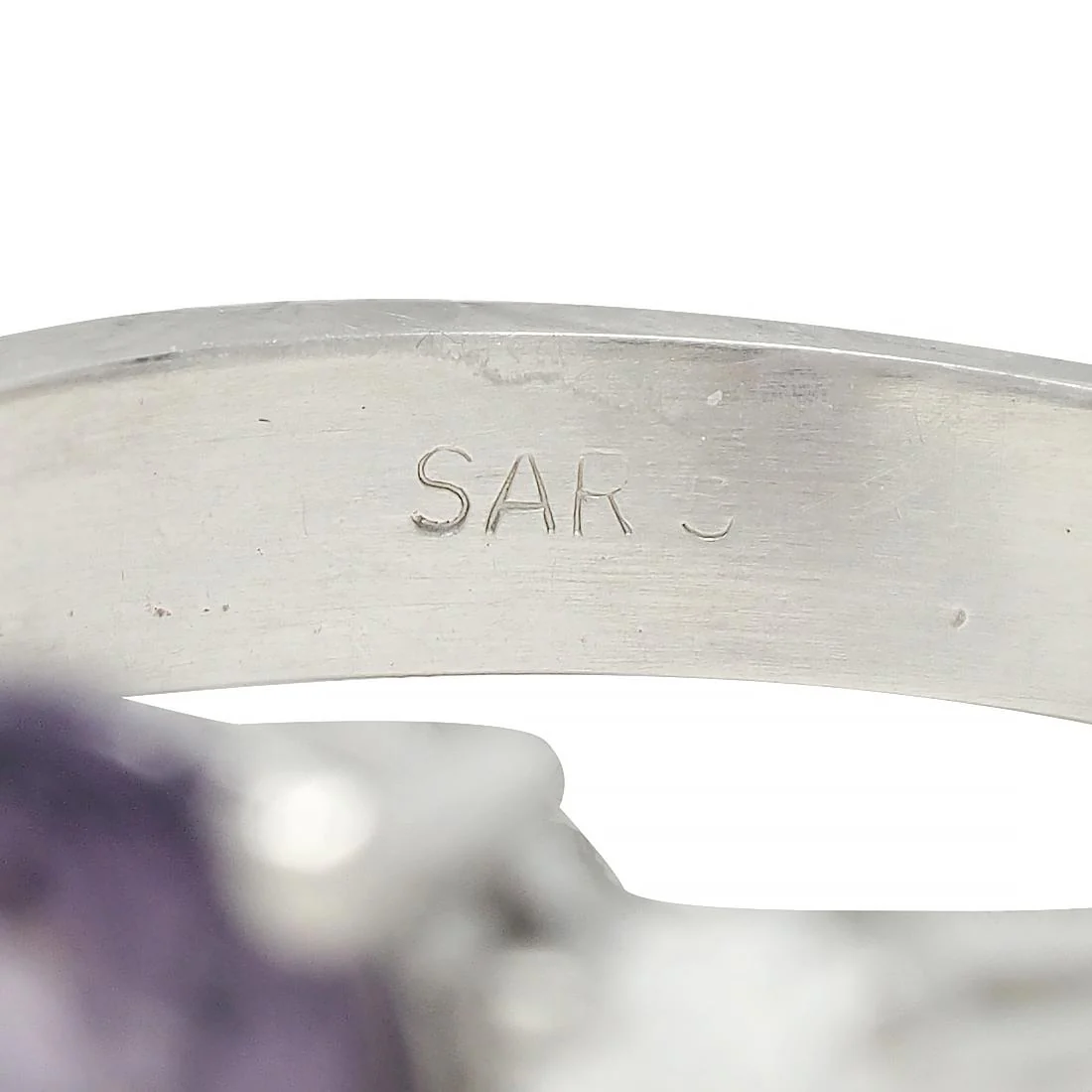 Contemporary 2.78 CTW Oval Cut Spinel Diamond Platinum Three Stone Ring - Image 12