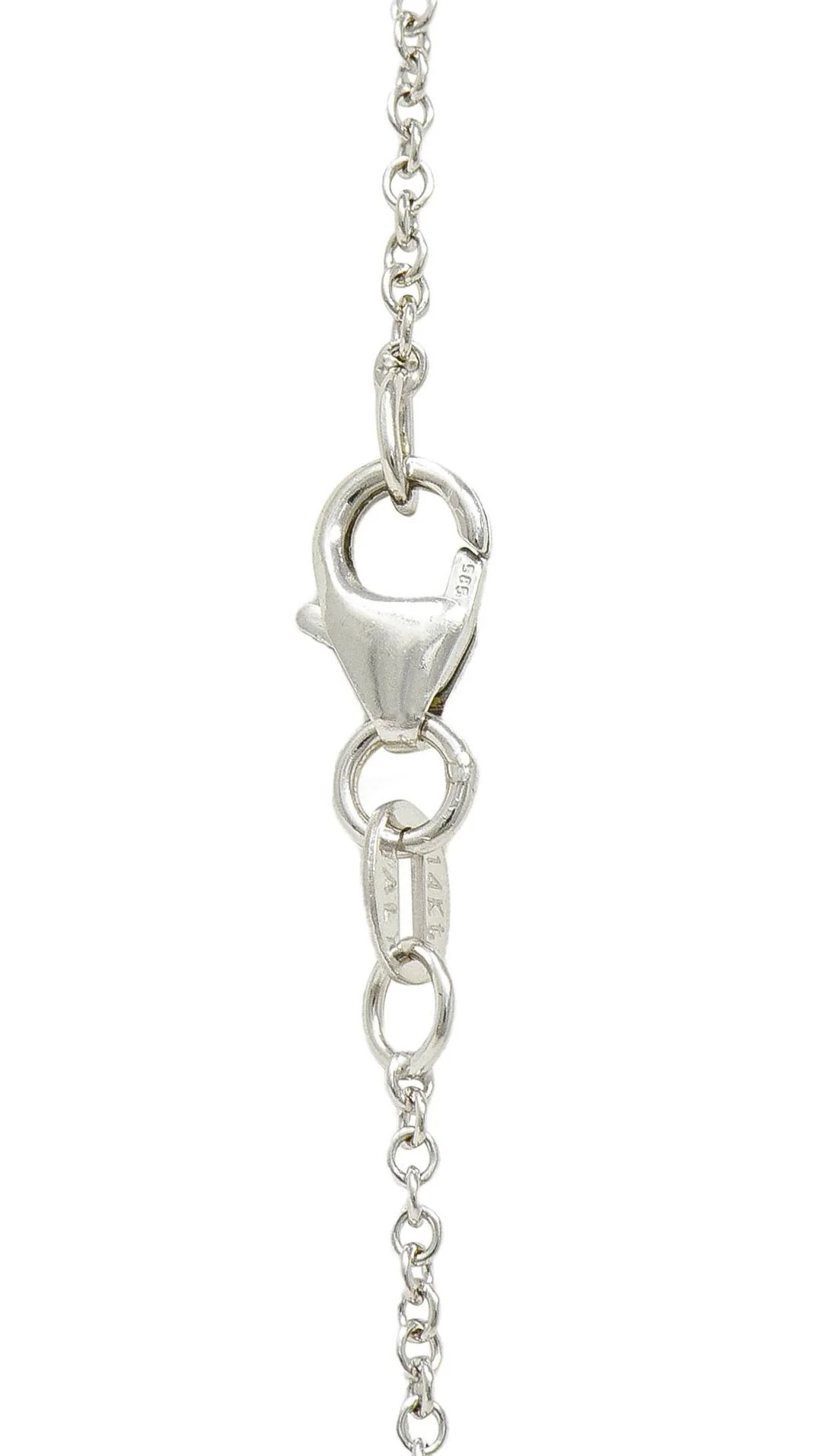 Contemporary 4.42 CTW Aquamarine Diamond 14 Karat White Gold Pendant Necklace - Image 11