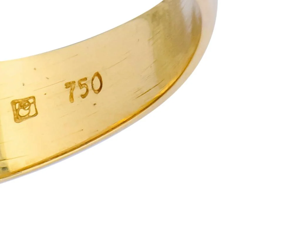 Contemporary 5.06 CTW Sapphire Diamond 18 Karat Gold Bombay Floral Band Ring - Image 9