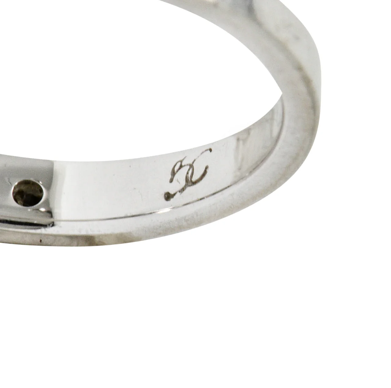 Contemporary Diamond 14 Karat White Gold Channel Band Ring - Image 7