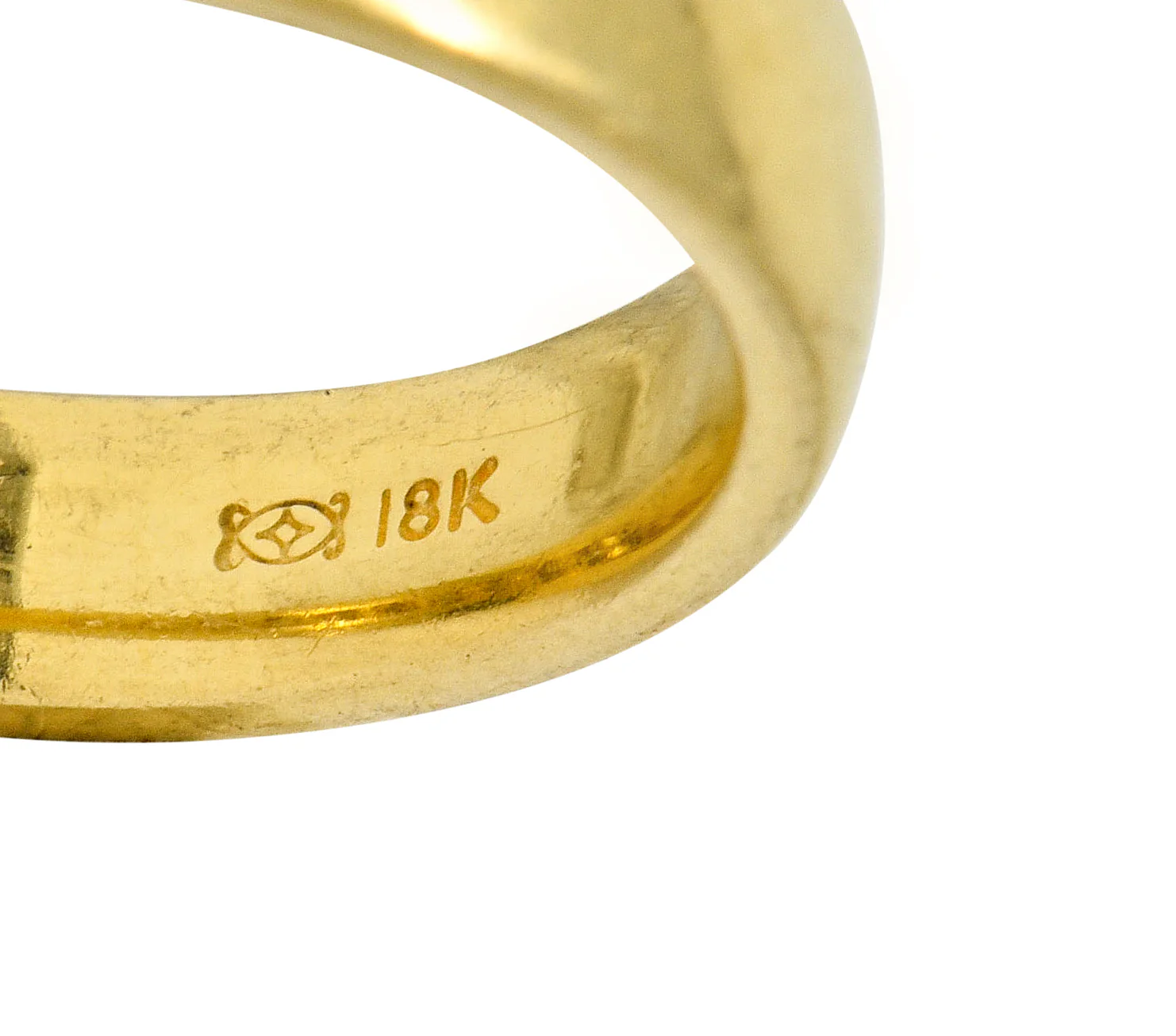 Contemporary Diamond 18 Karat Gold Wedding Anniversary Band Ring - Image 7