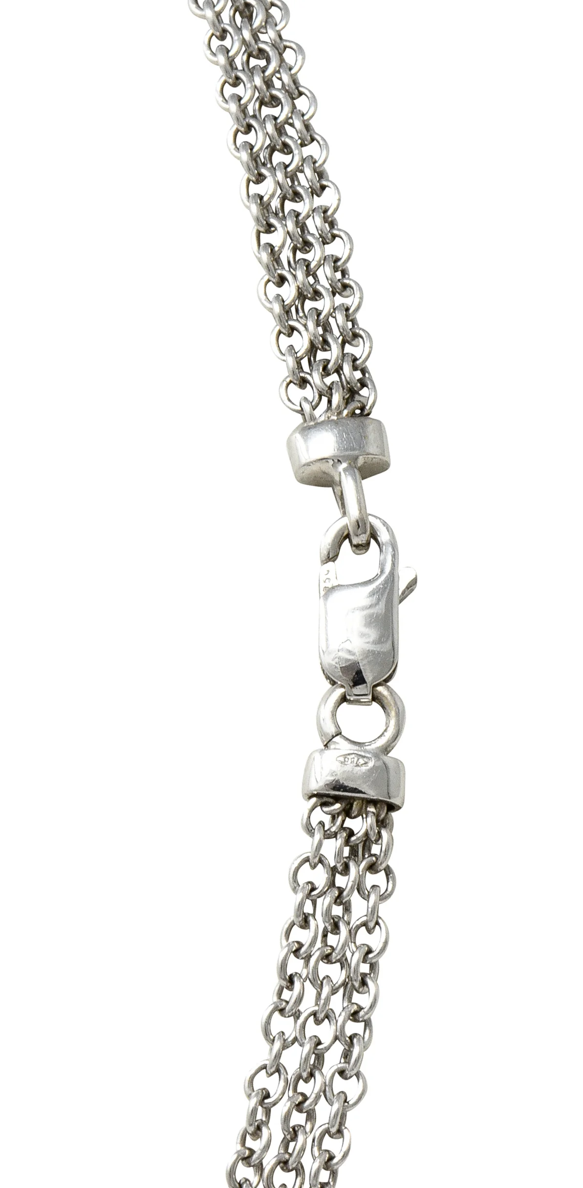 Contemporary Diamond 18 Karat White Gold Multi-Strand Necklace - Image 11