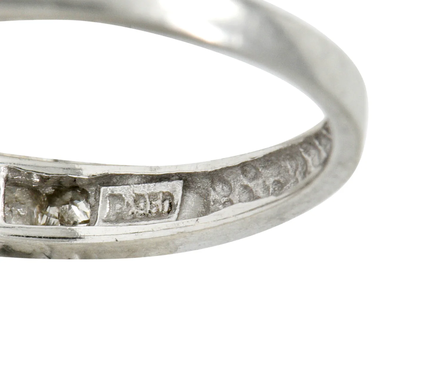 Contemporary Diamond Platinum Channel Anniversary Band Ring - Image 8
