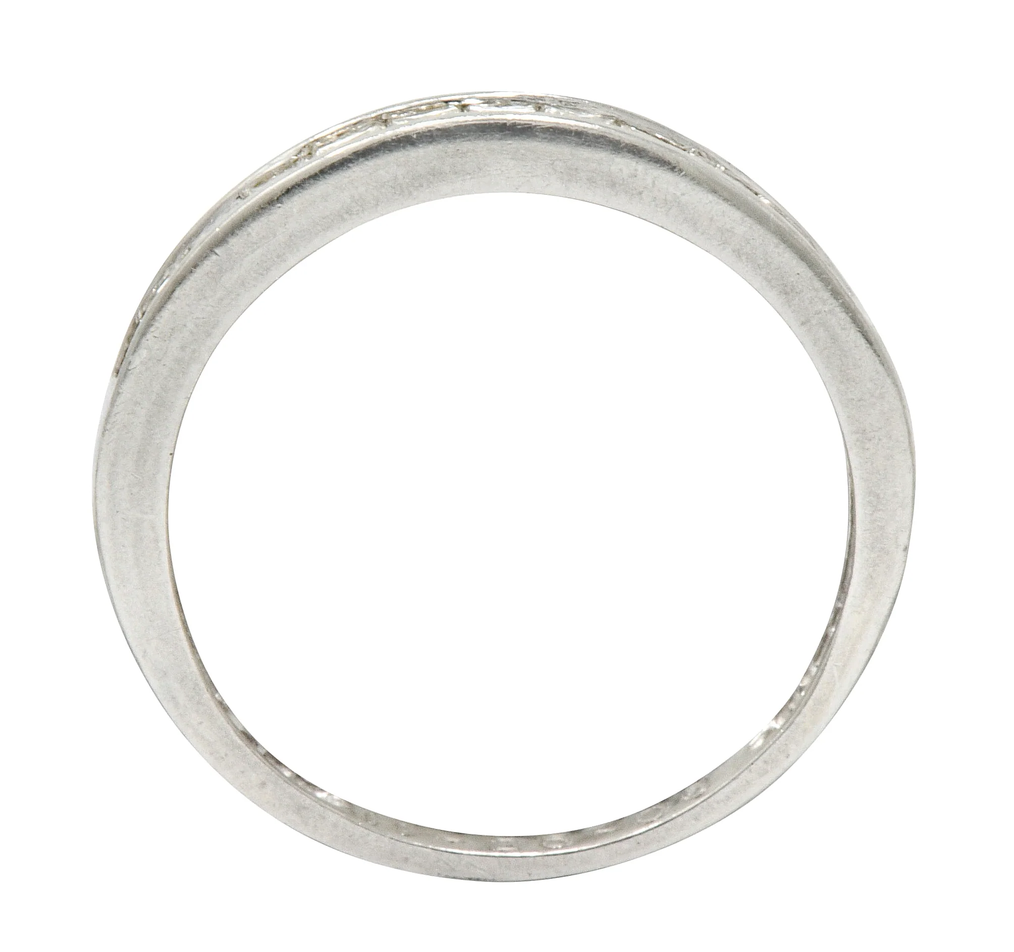 Contemporary Diamond Platinum Channel Anniversary Band Ring - Image 9