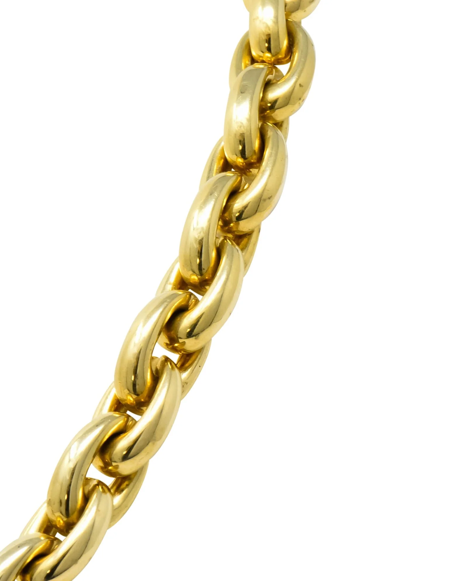 Contemporary Italian 14 Karat Gold Mariner Link Necklace - Image 4