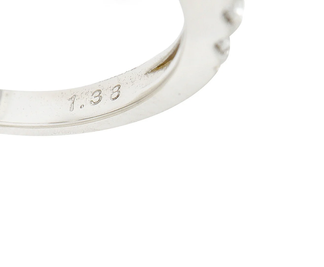 Contemporary Opal Diamond Platinum Cluster Ring - Image 10