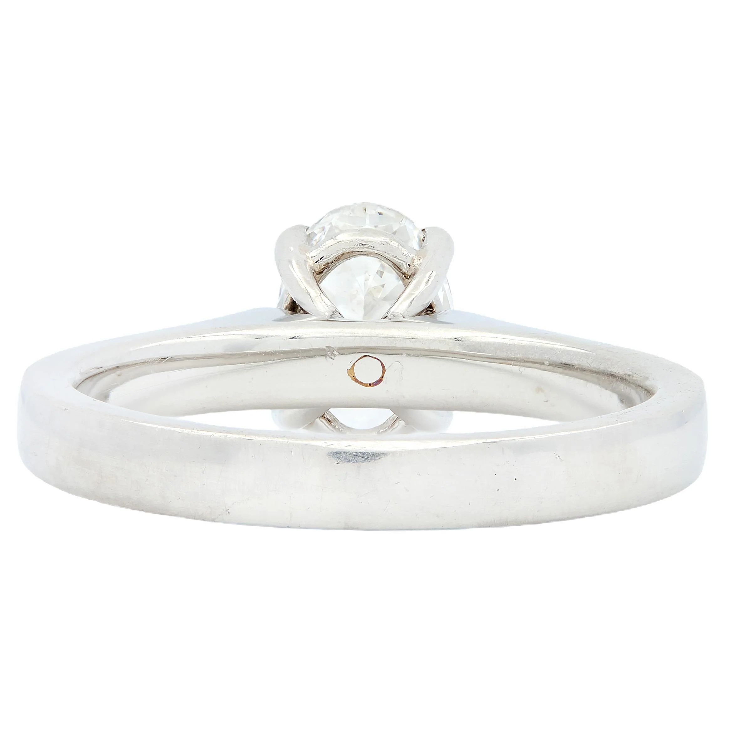 Contemporary Oval Cut 1.26 CTW Diamond Platinum Pavé Engagement Ring GIA - Image 4