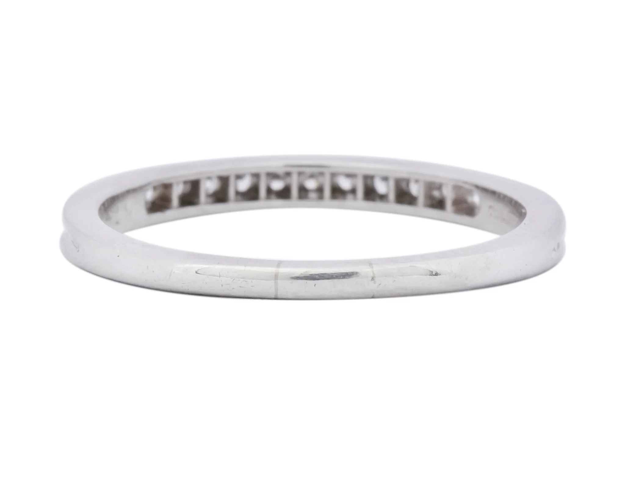 Contemporary Tiffany & Co. Diamond Platinum Anniversary Band Ring - Image 3