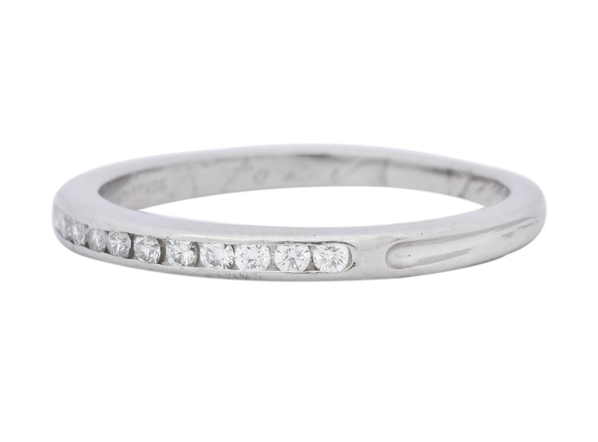 Contemporary Tiffany & Co. Diamond Platinum Anniversary Band Ring - Image 5