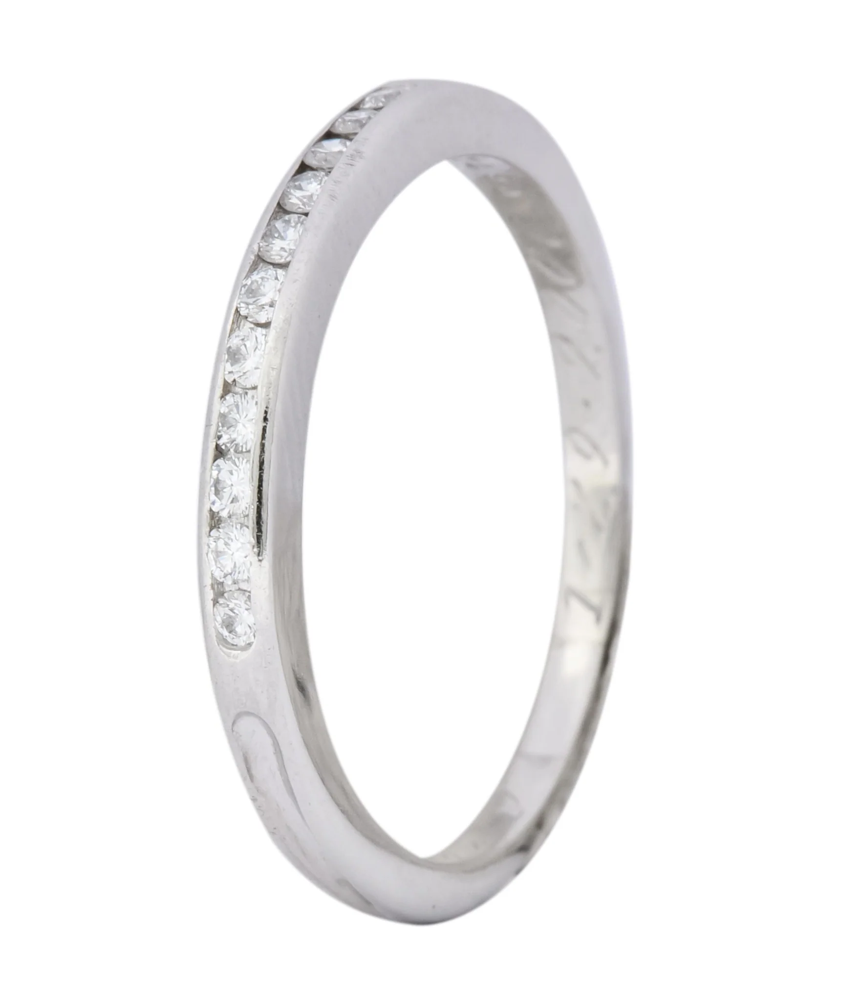 Contemporary Tiffany & Co. Diamond Platinum Anniversary Band Ring - Image 7