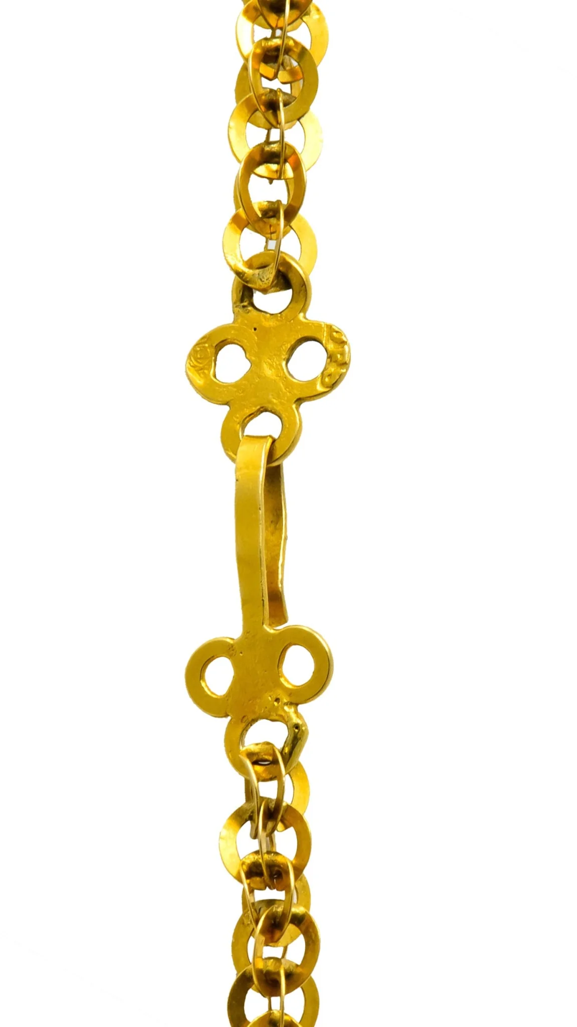Continental Victorian 19 Karat Yellow Gold Spherical Long Chain - Image 5